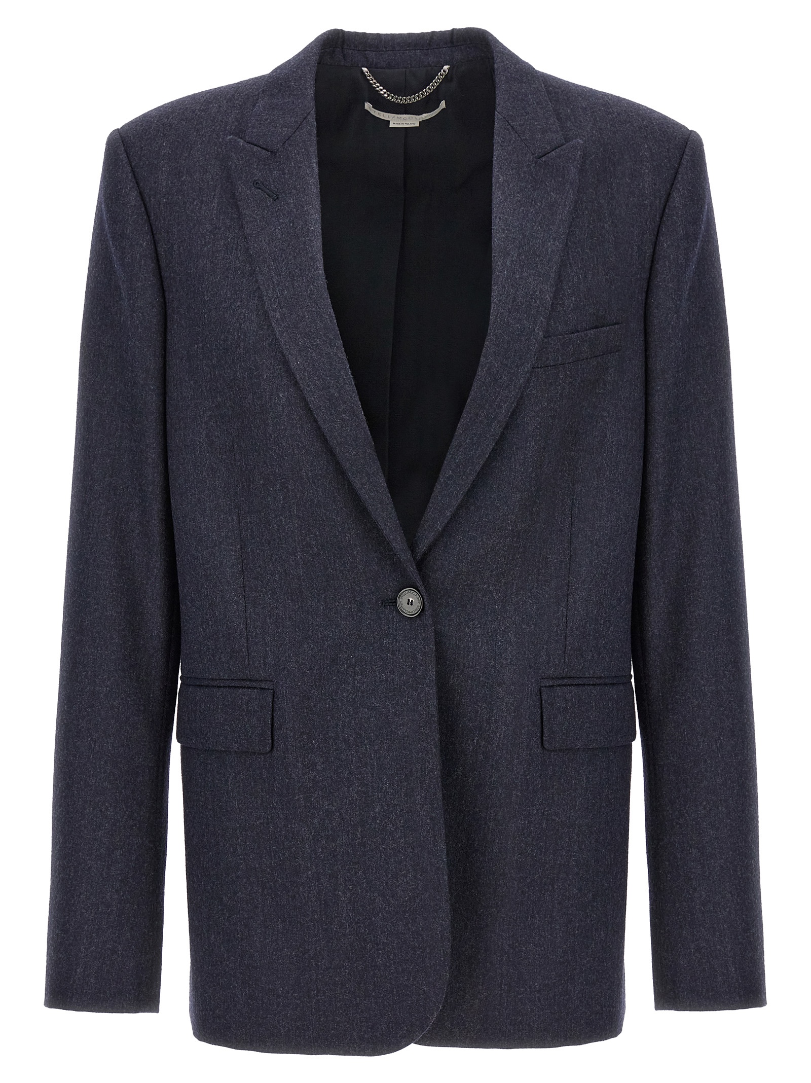 Single-breasted wool blazer