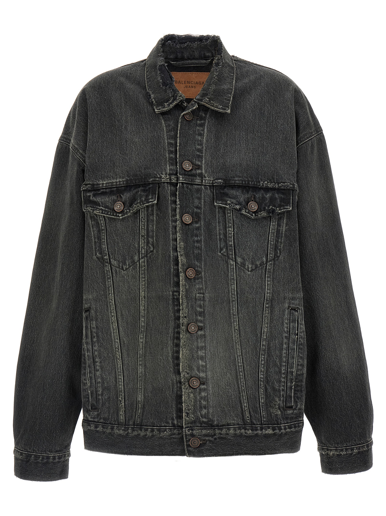 Denim jacket with used effect