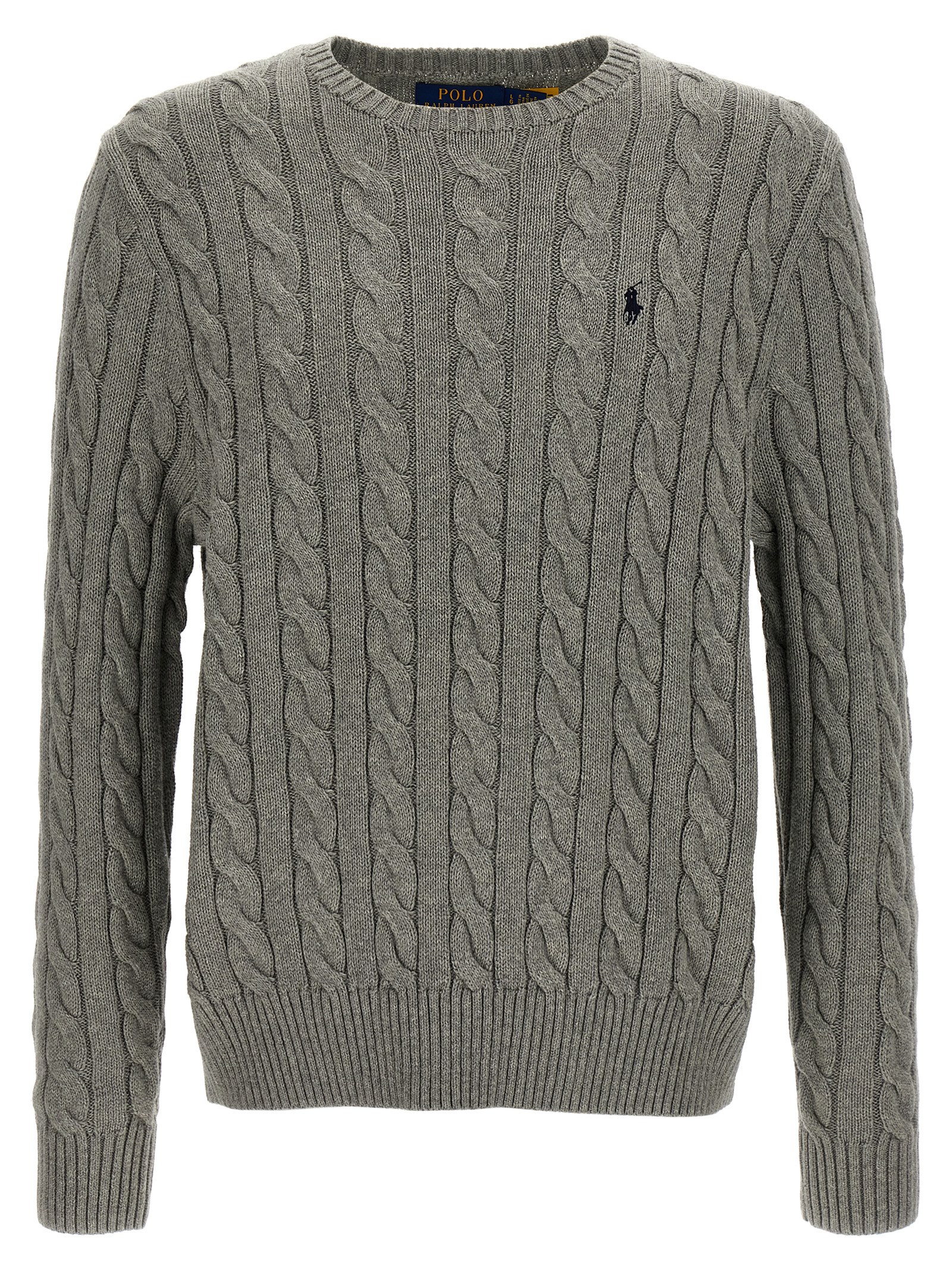 Cotton braided sweater