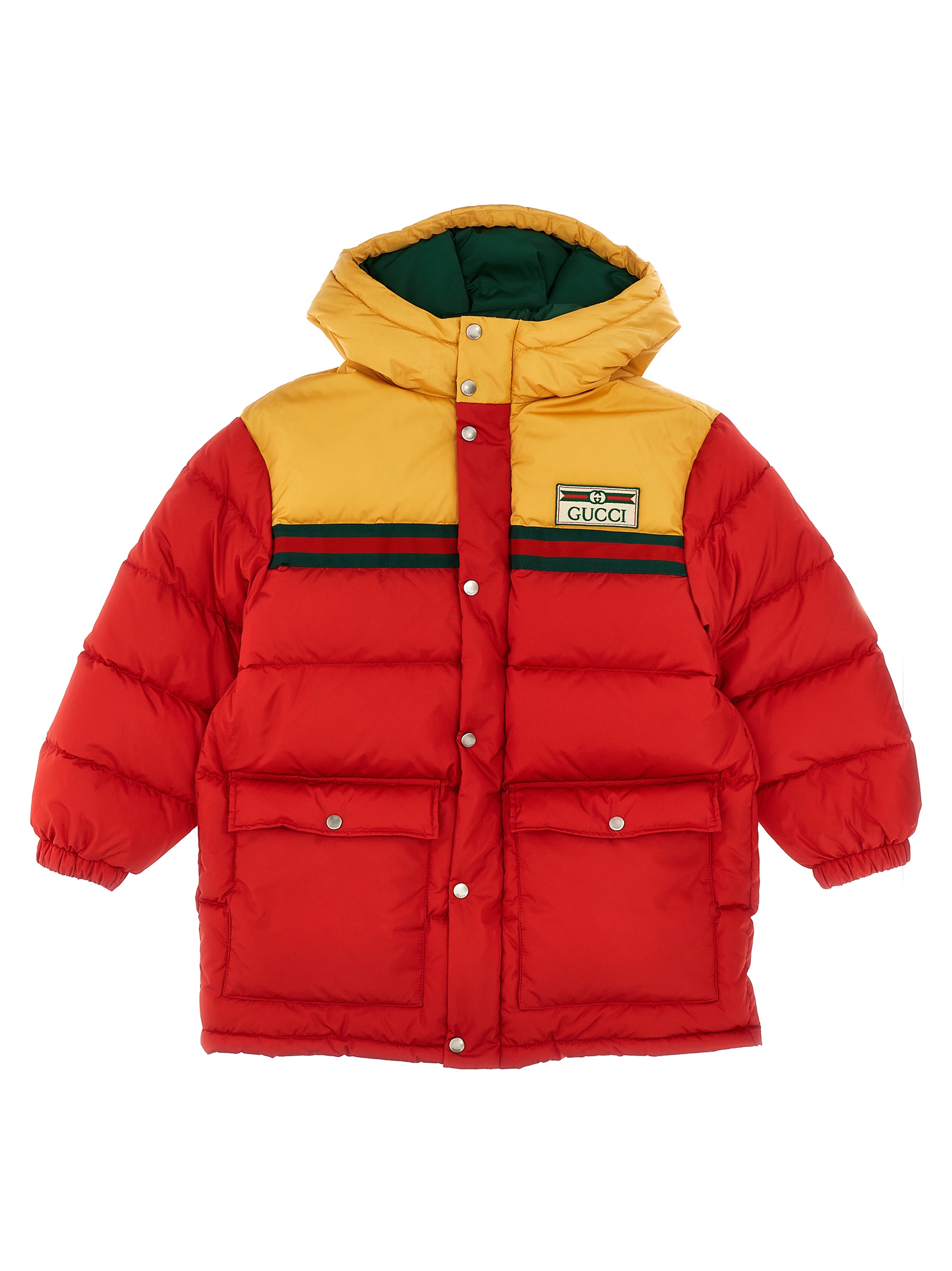 Hooded logo puffer jacket