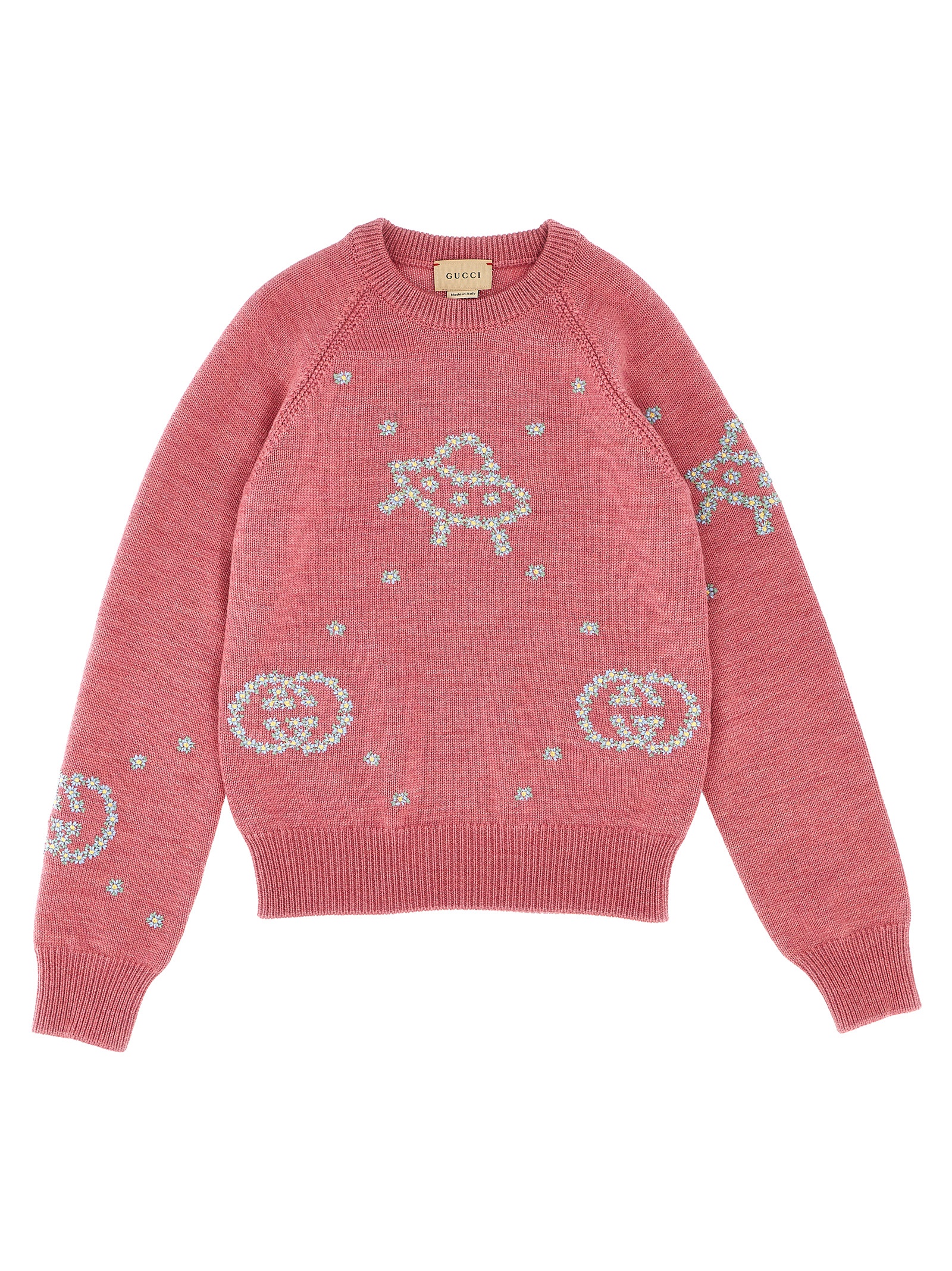 'Above all' embroidery sweater
