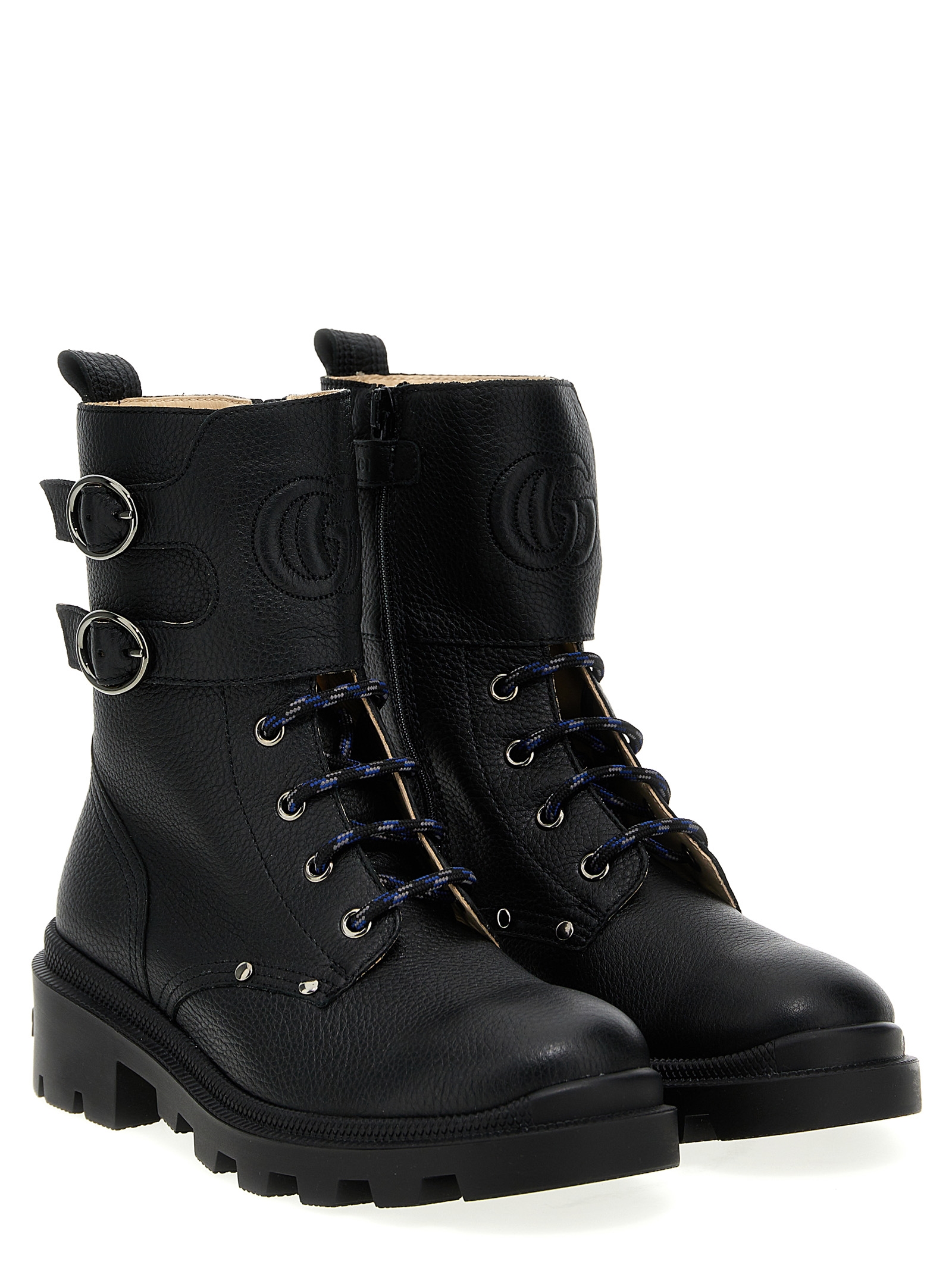 Buckle combat boots