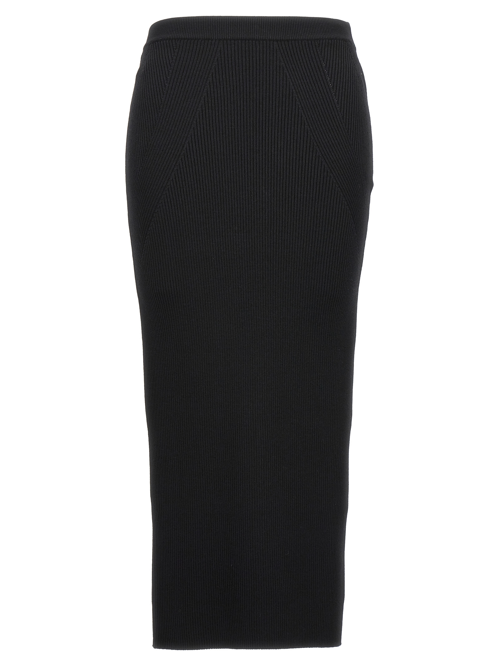 Ribbed midi skirt