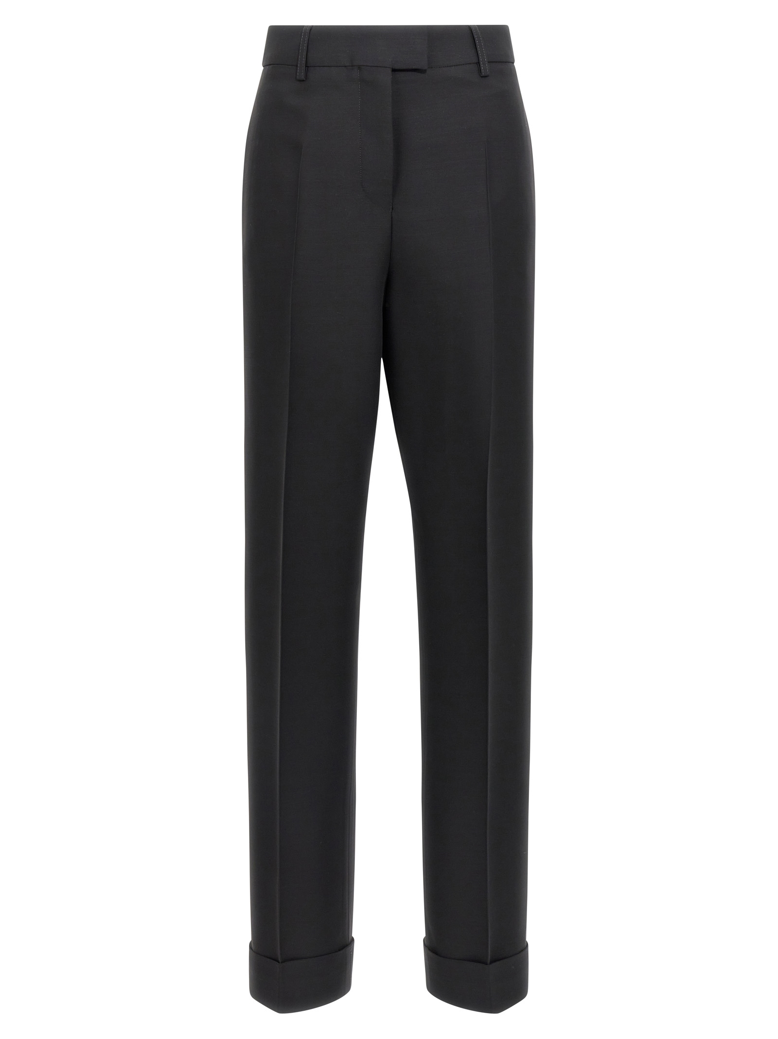 Stretched pleated trousers