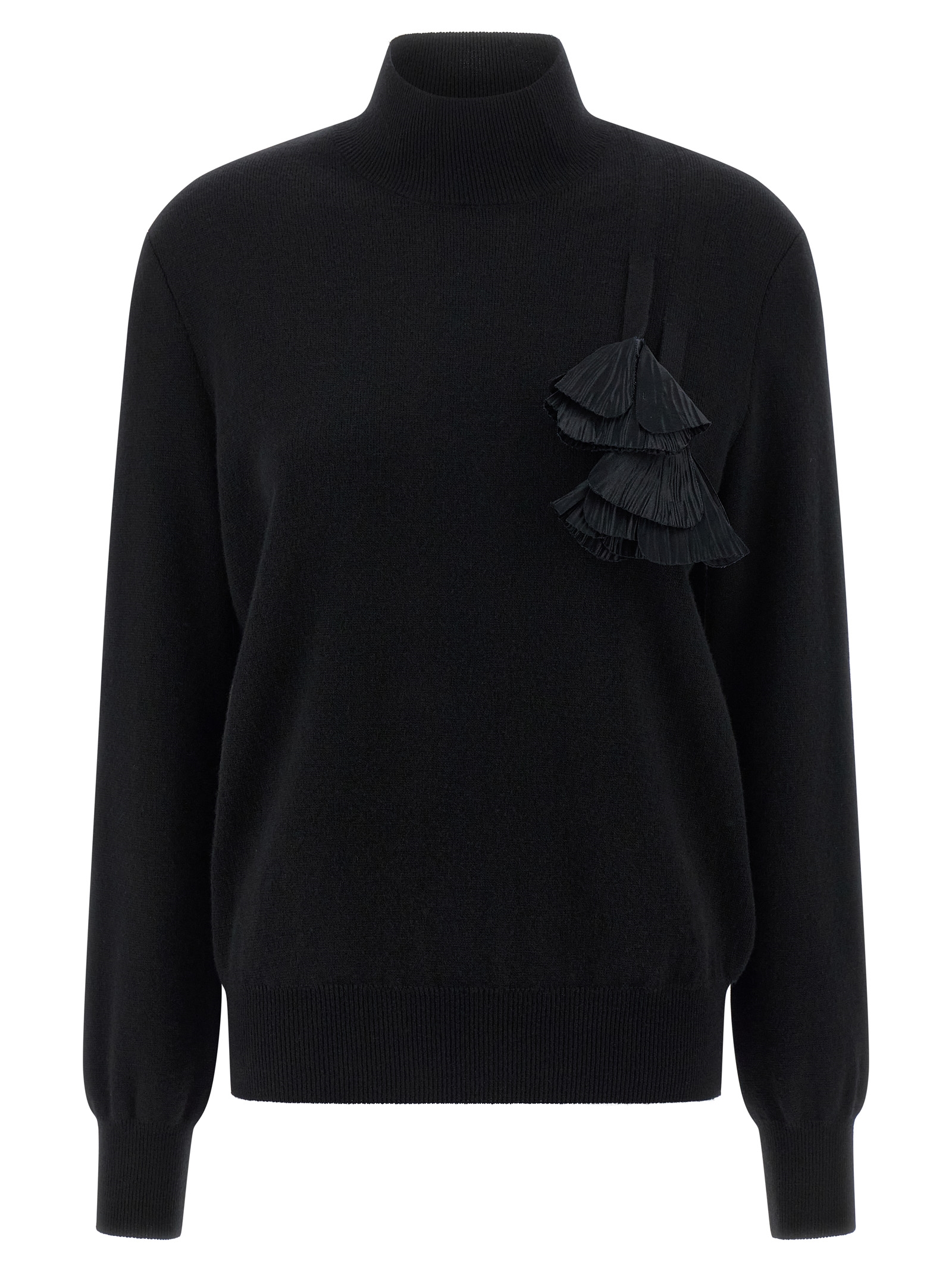 Floral insert sweater