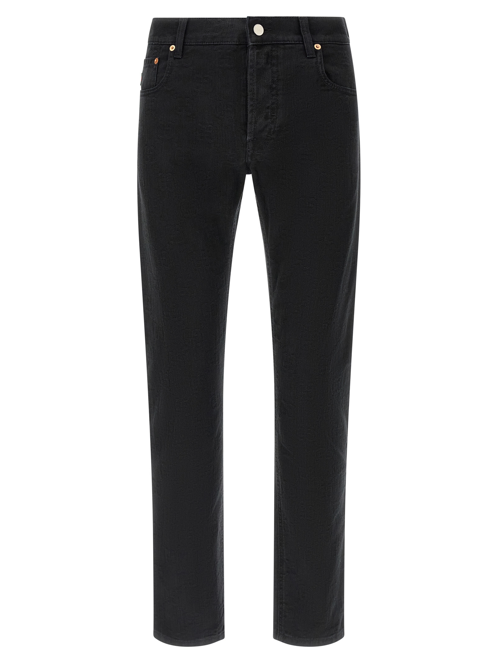 GG jacquard denim jeans