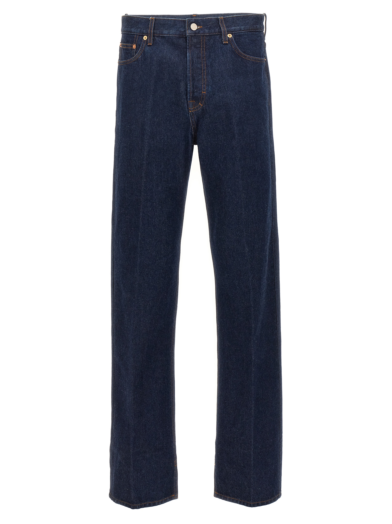 Stretched pleated jeans