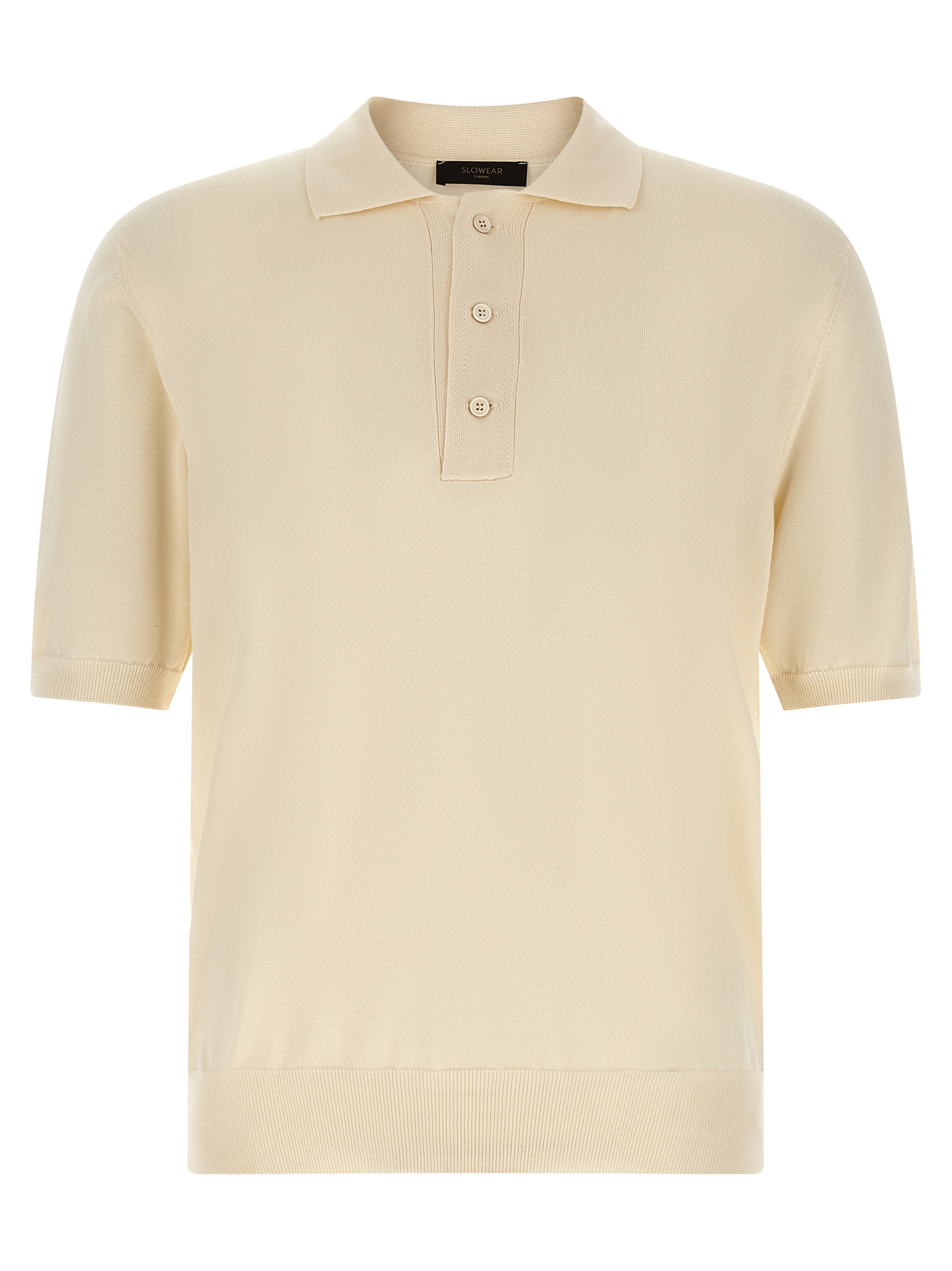 Cotton knit polo shirt