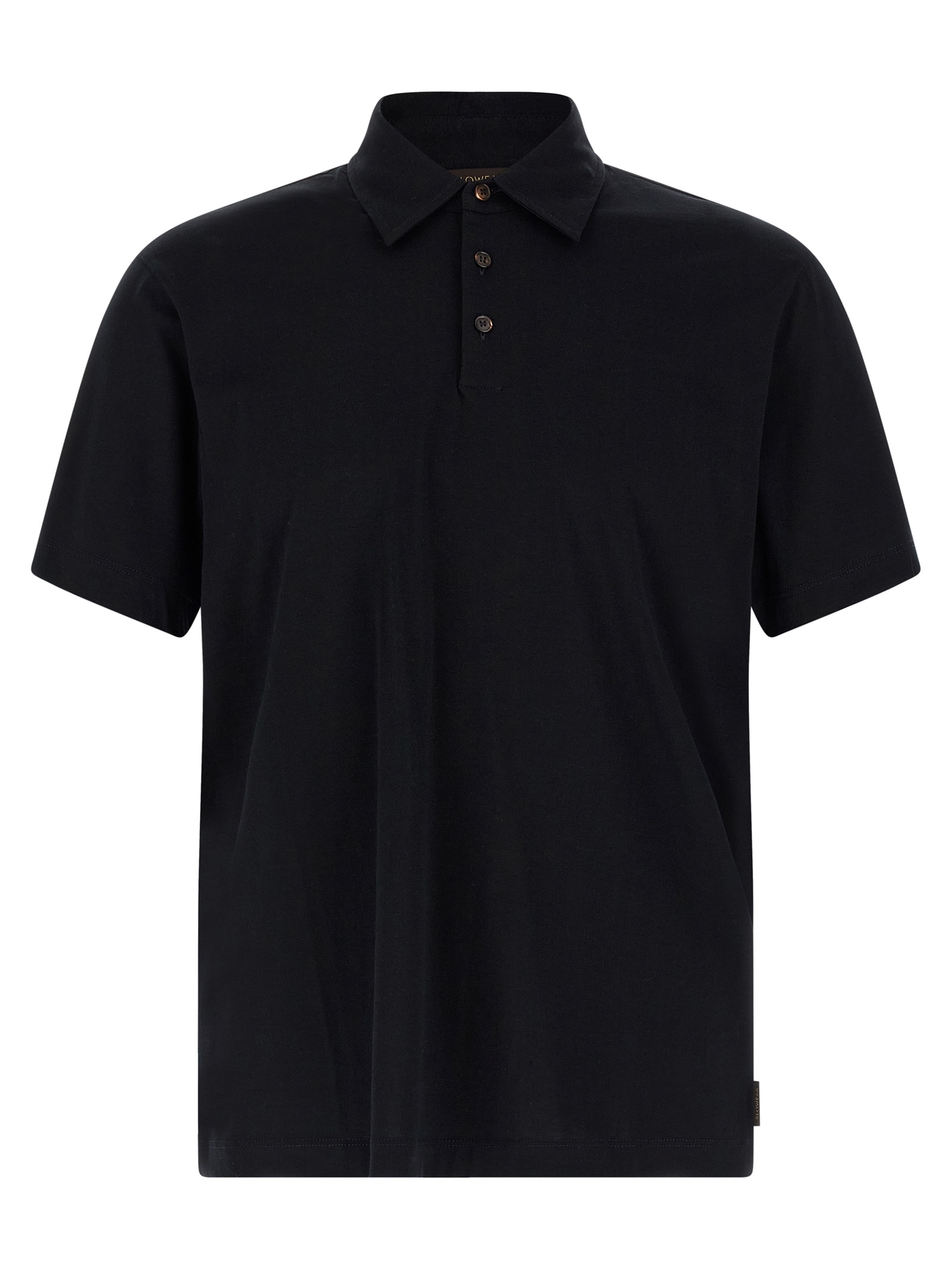 Cotton silk polo shirt