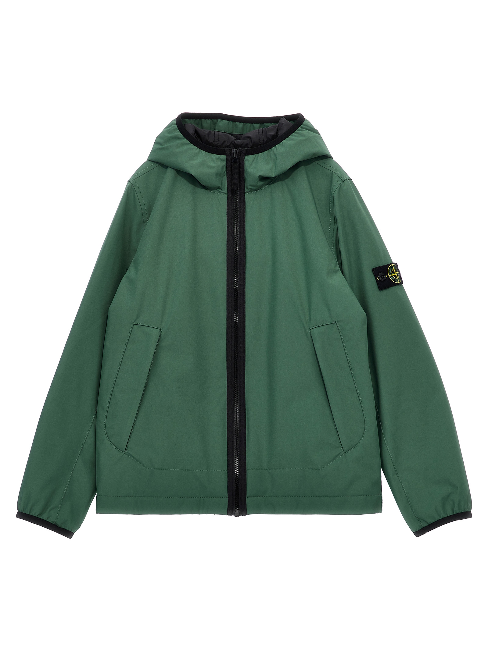 Logo badge hooded jacket