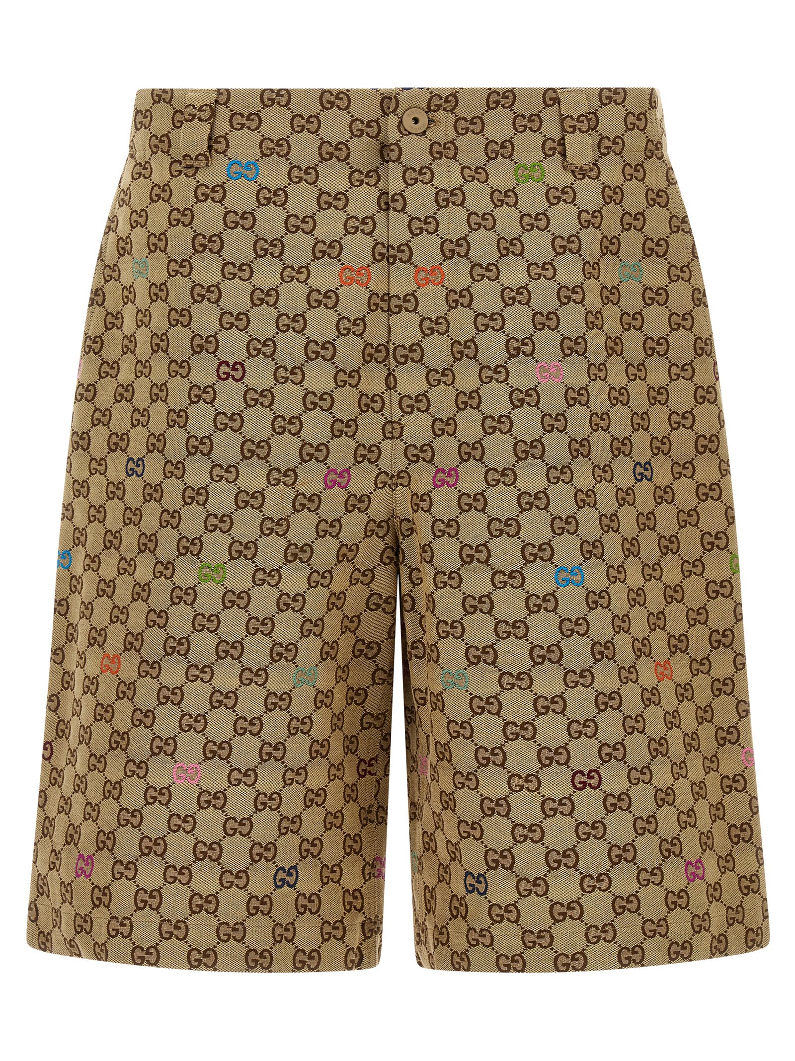 Multicolor fil coupé bermuda shorts