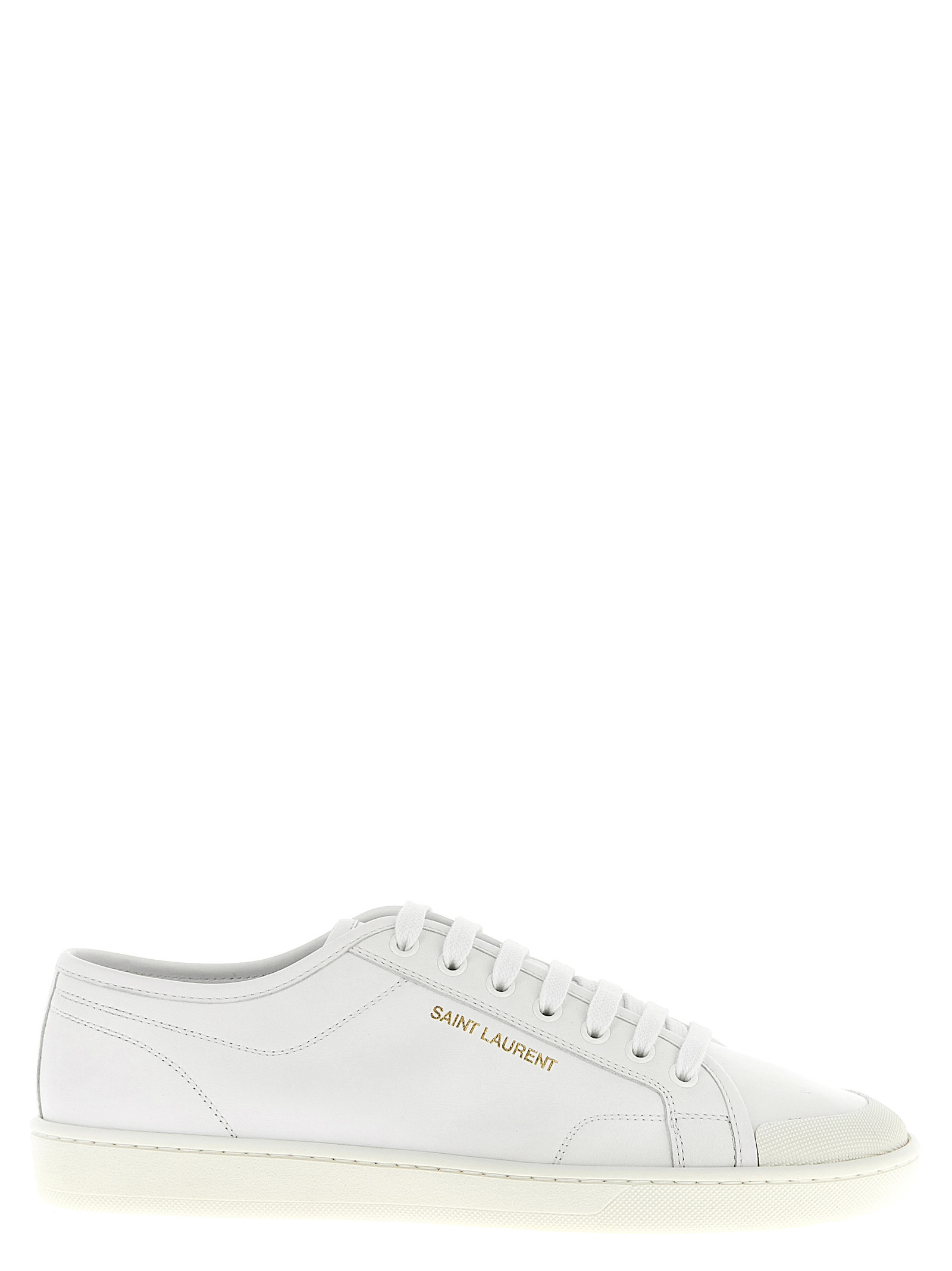 Saint Laurent Men's White Gym Sneakers Calfskin Leather (Bos Taurus)