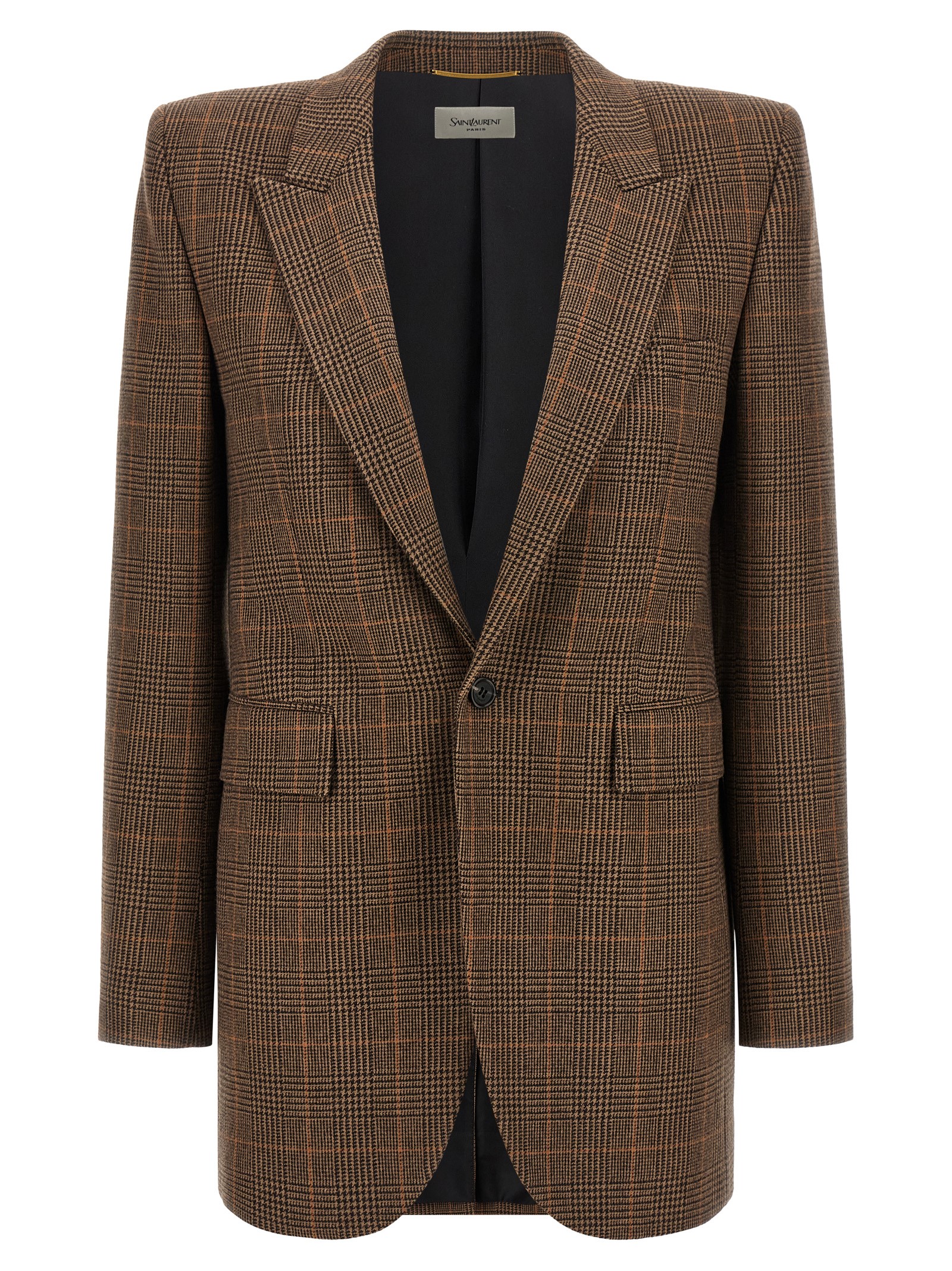 Check wool blazer