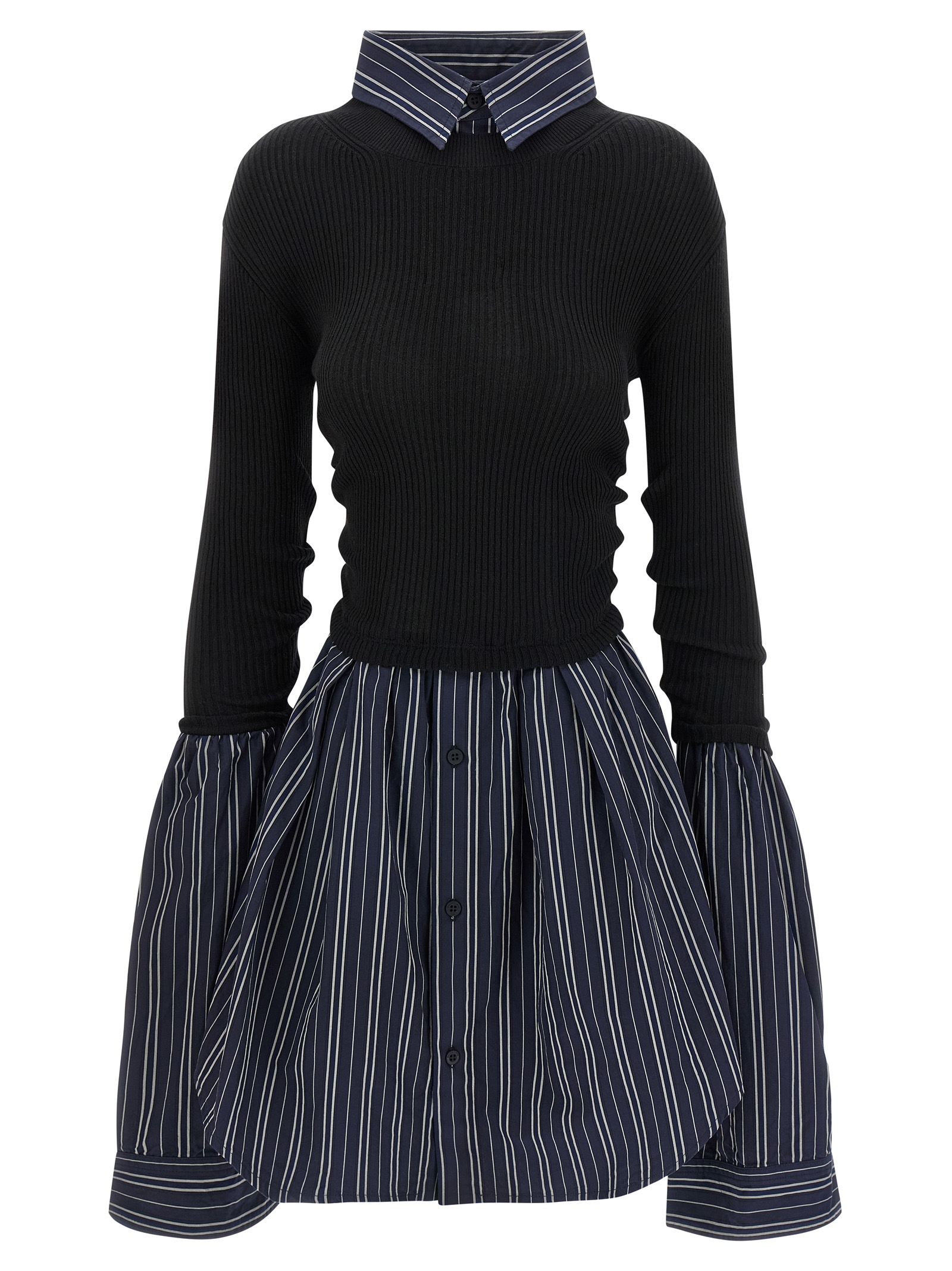 Trompe l'œil shirt sweater