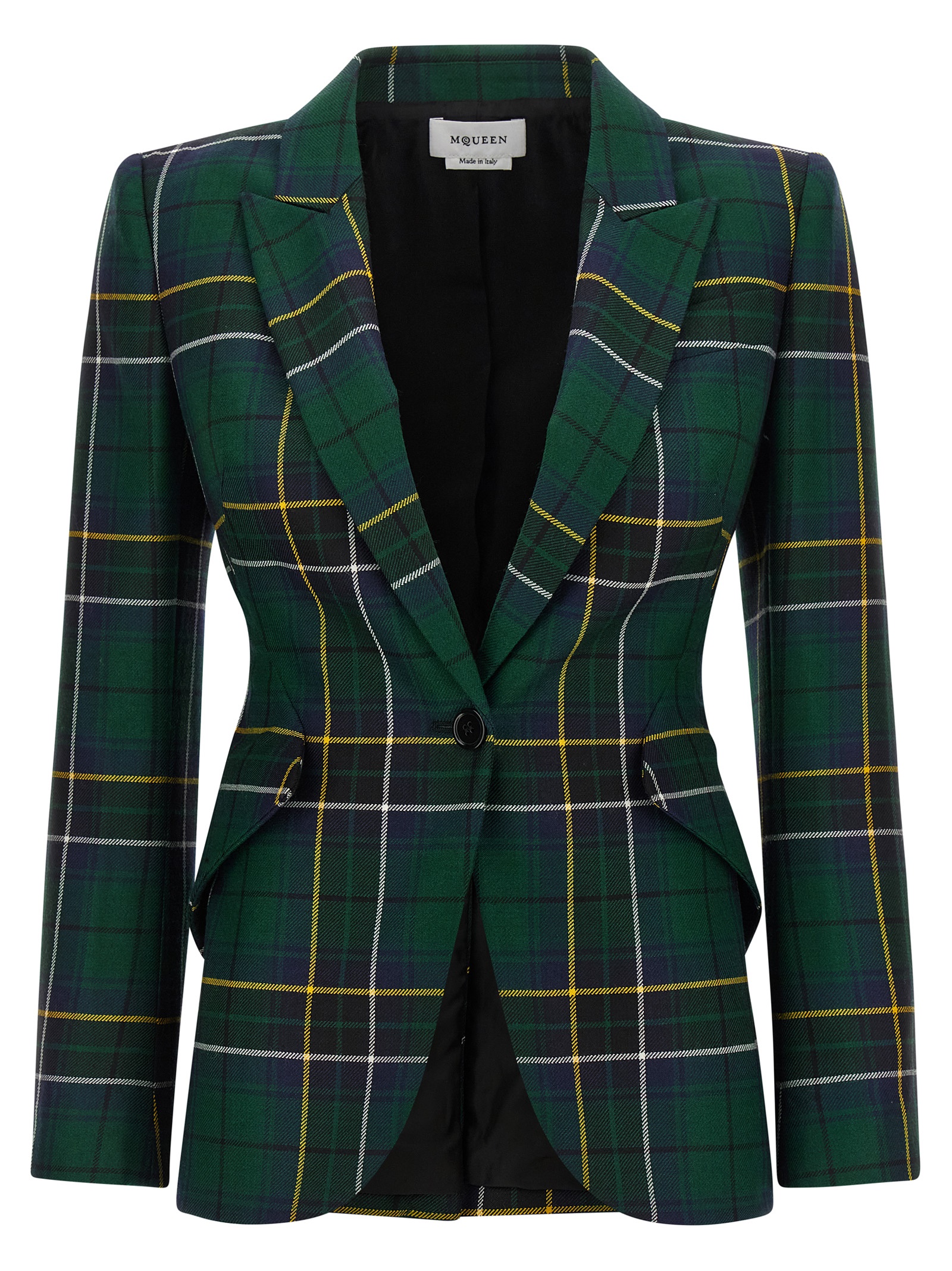 Pointed shoulder blazer