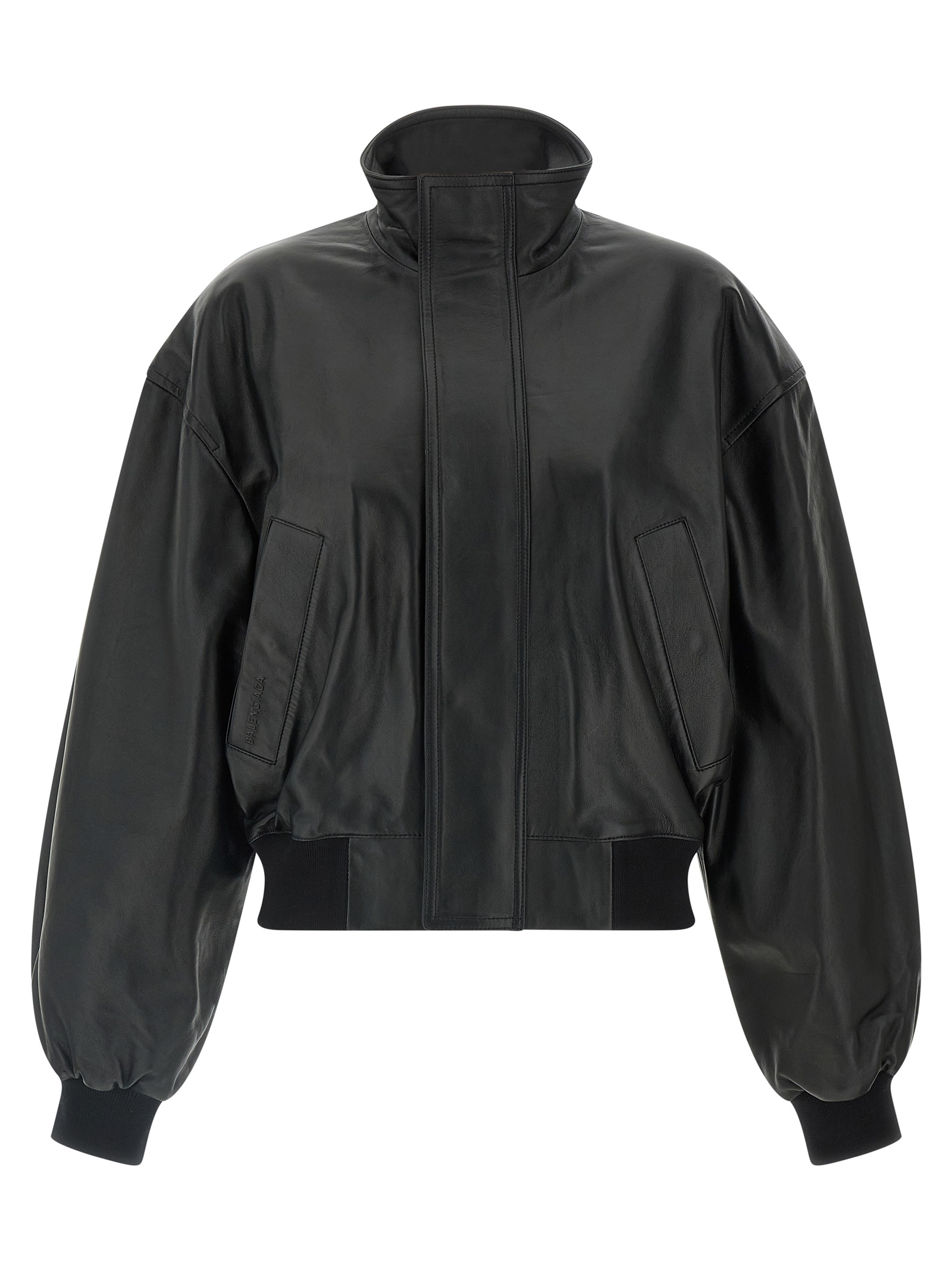 Leather blouson