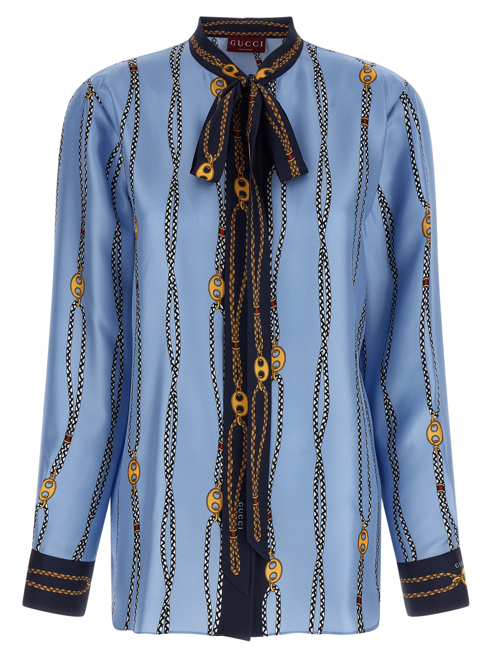 Lavallière collar shirt