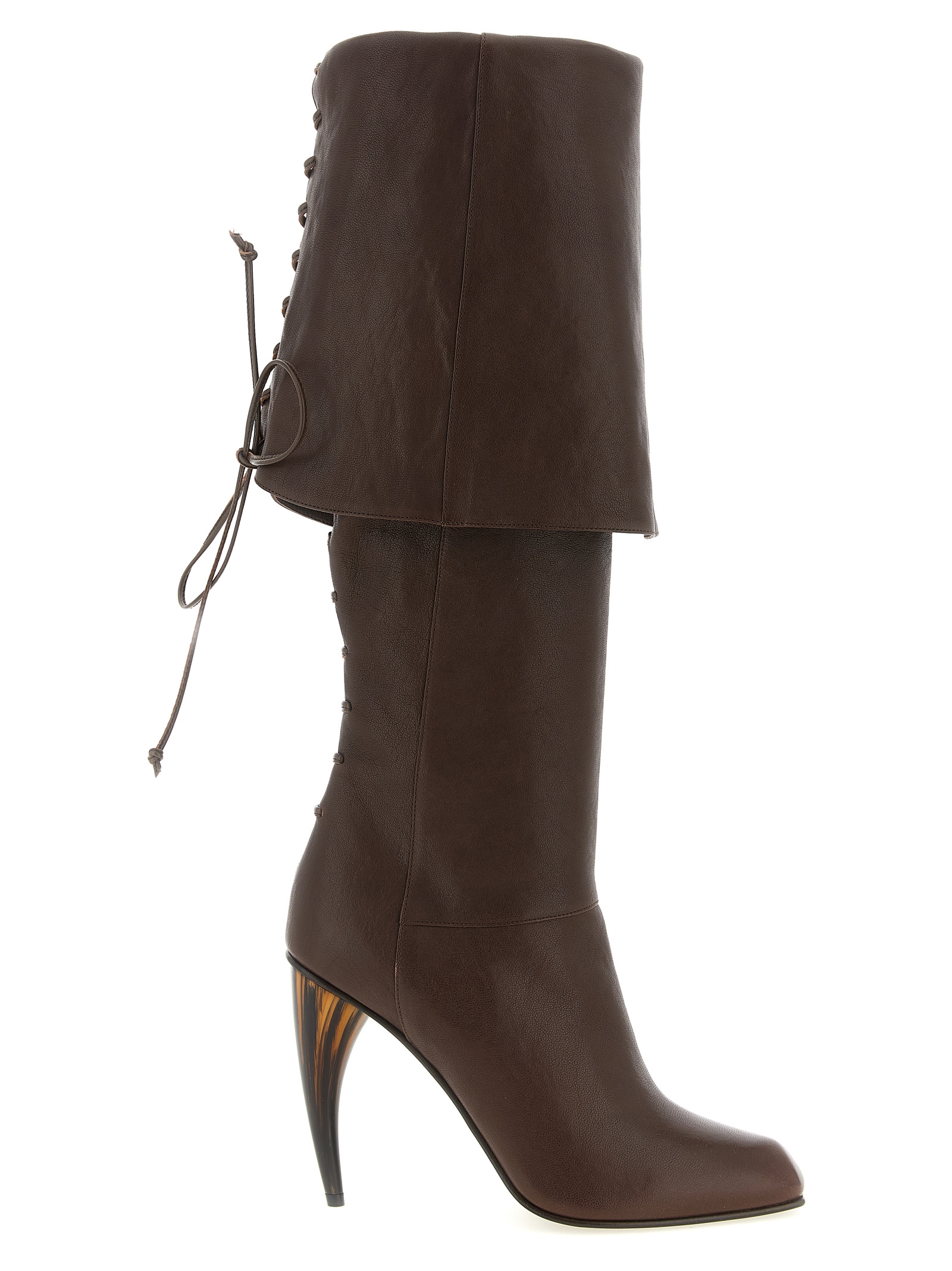 Horn heel boots