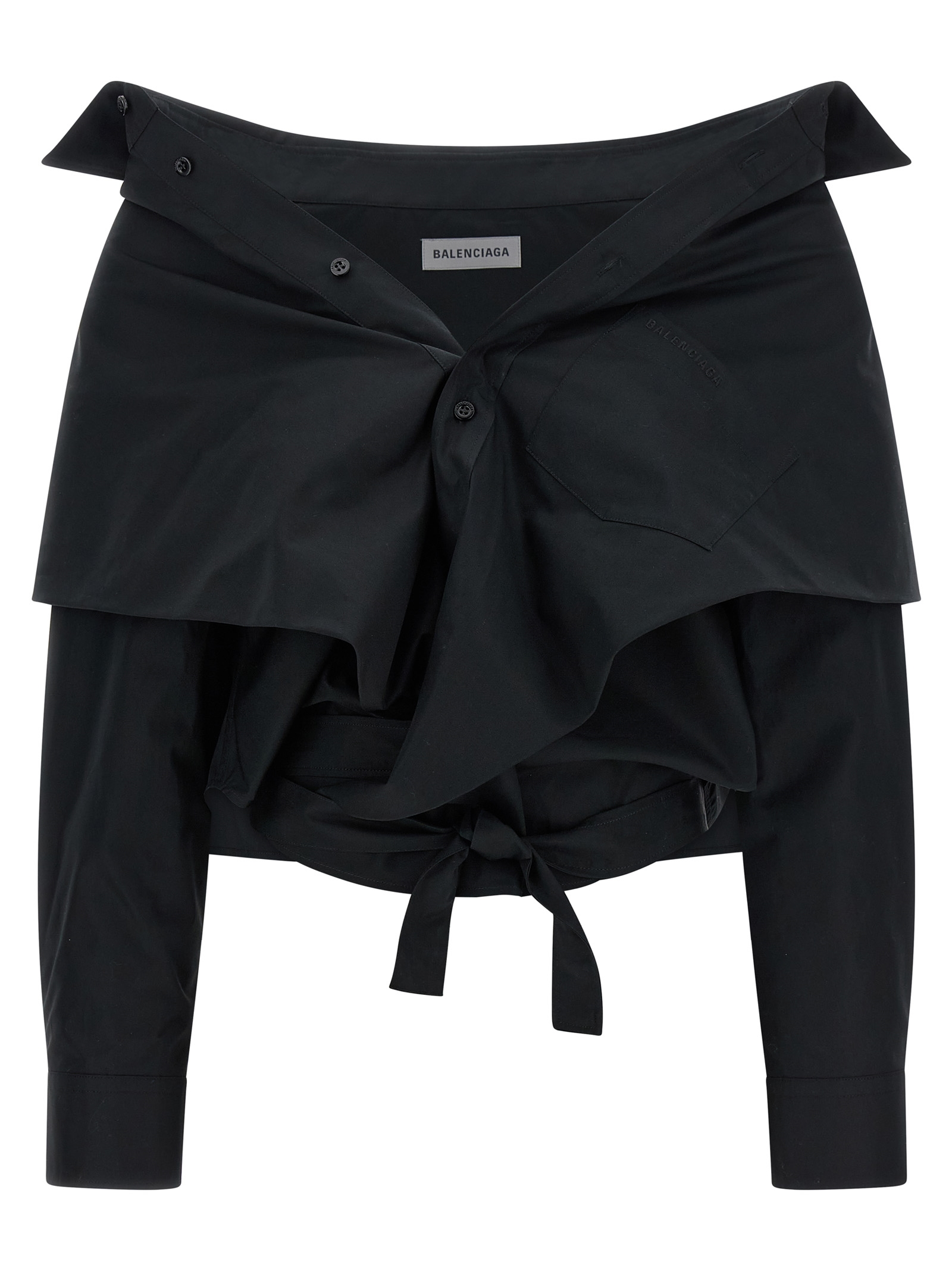 Crop shirt off the shoulder