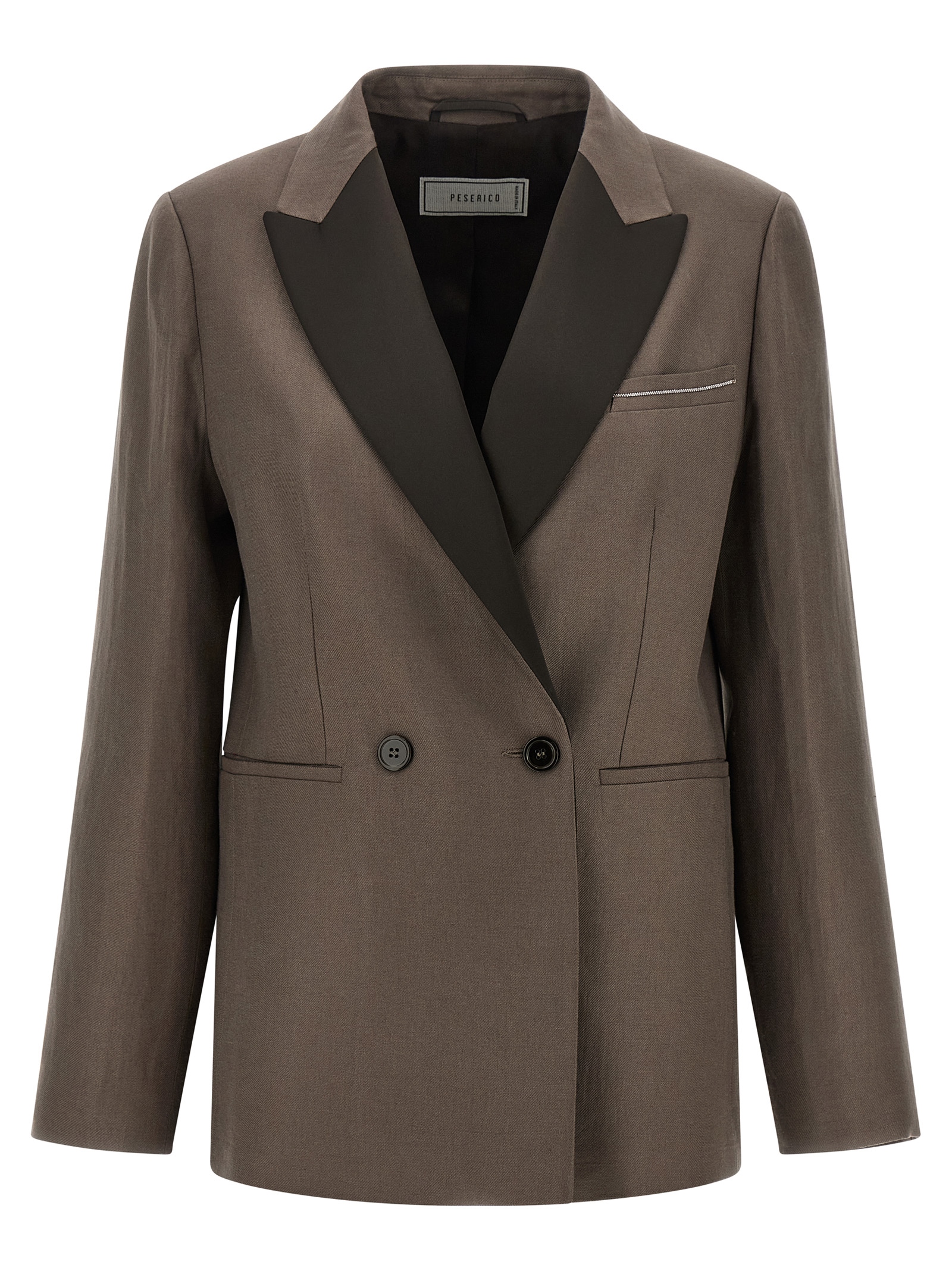 Satin linen blazer