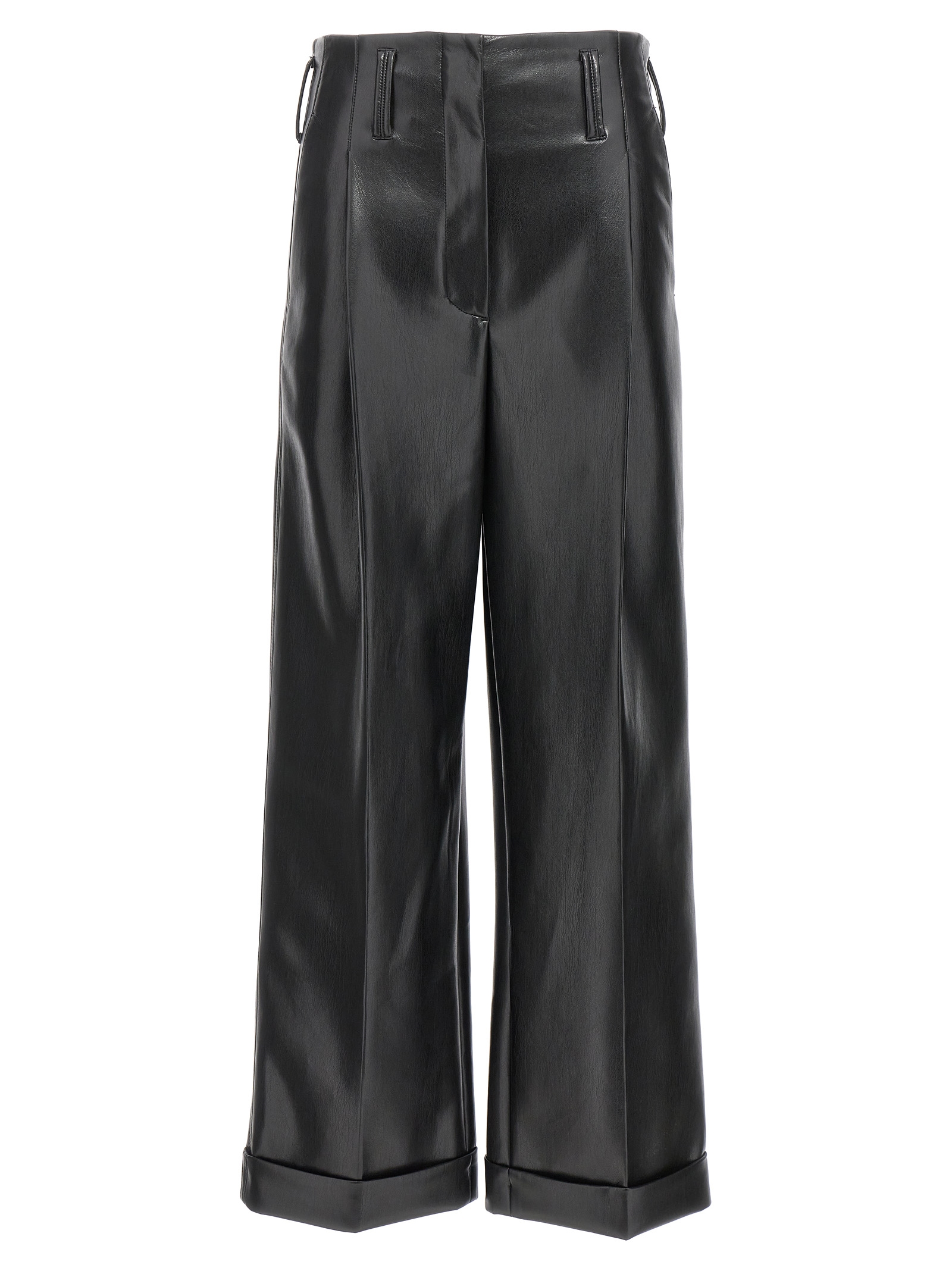 Faux leather trousers