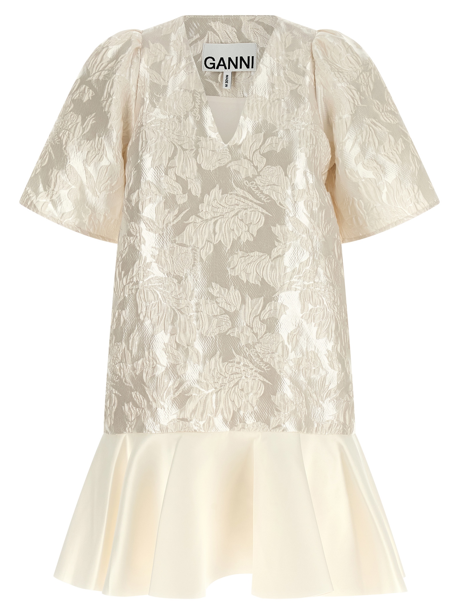 'Satin Cloque' mini dress