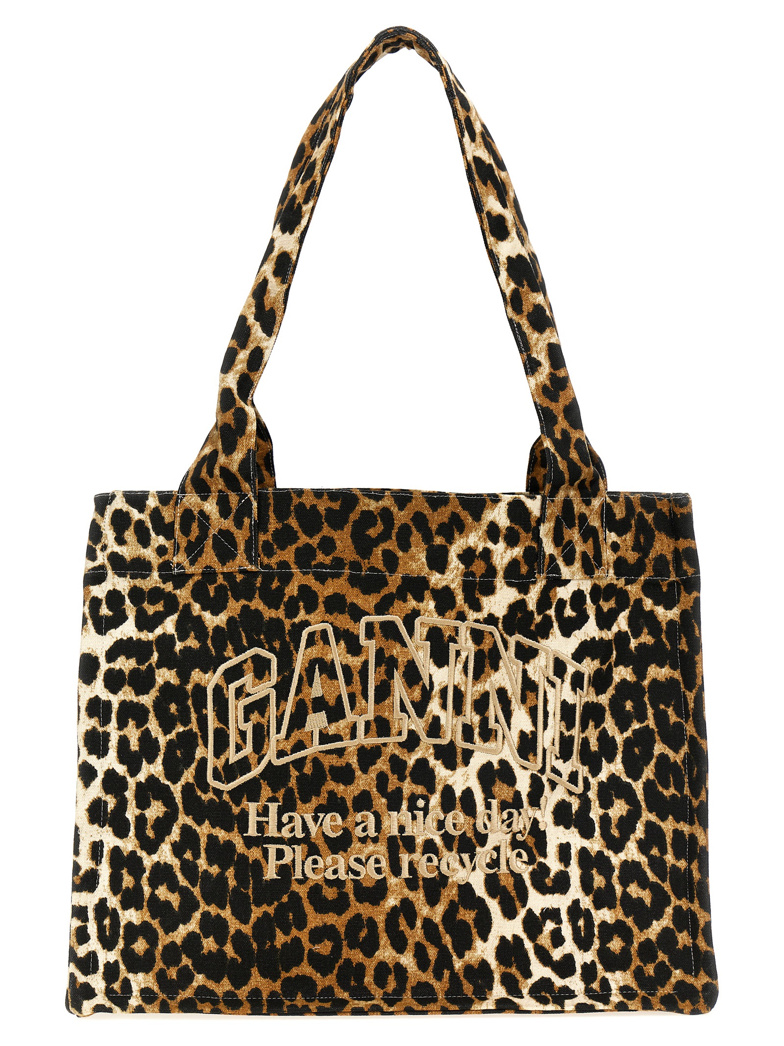 Shopping leopard embroidery logo