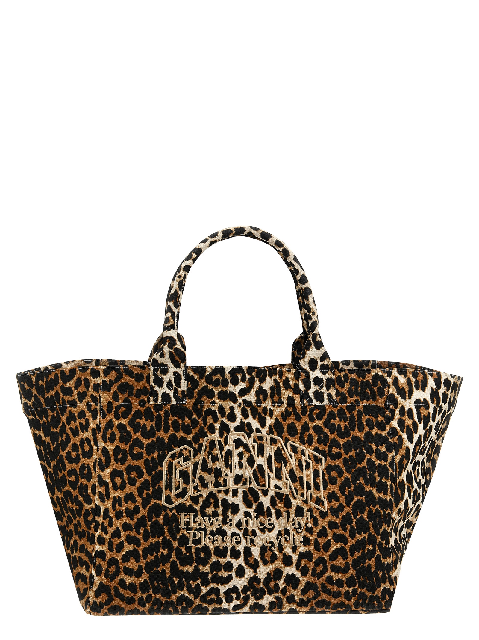 Oversized leopard shopping bag