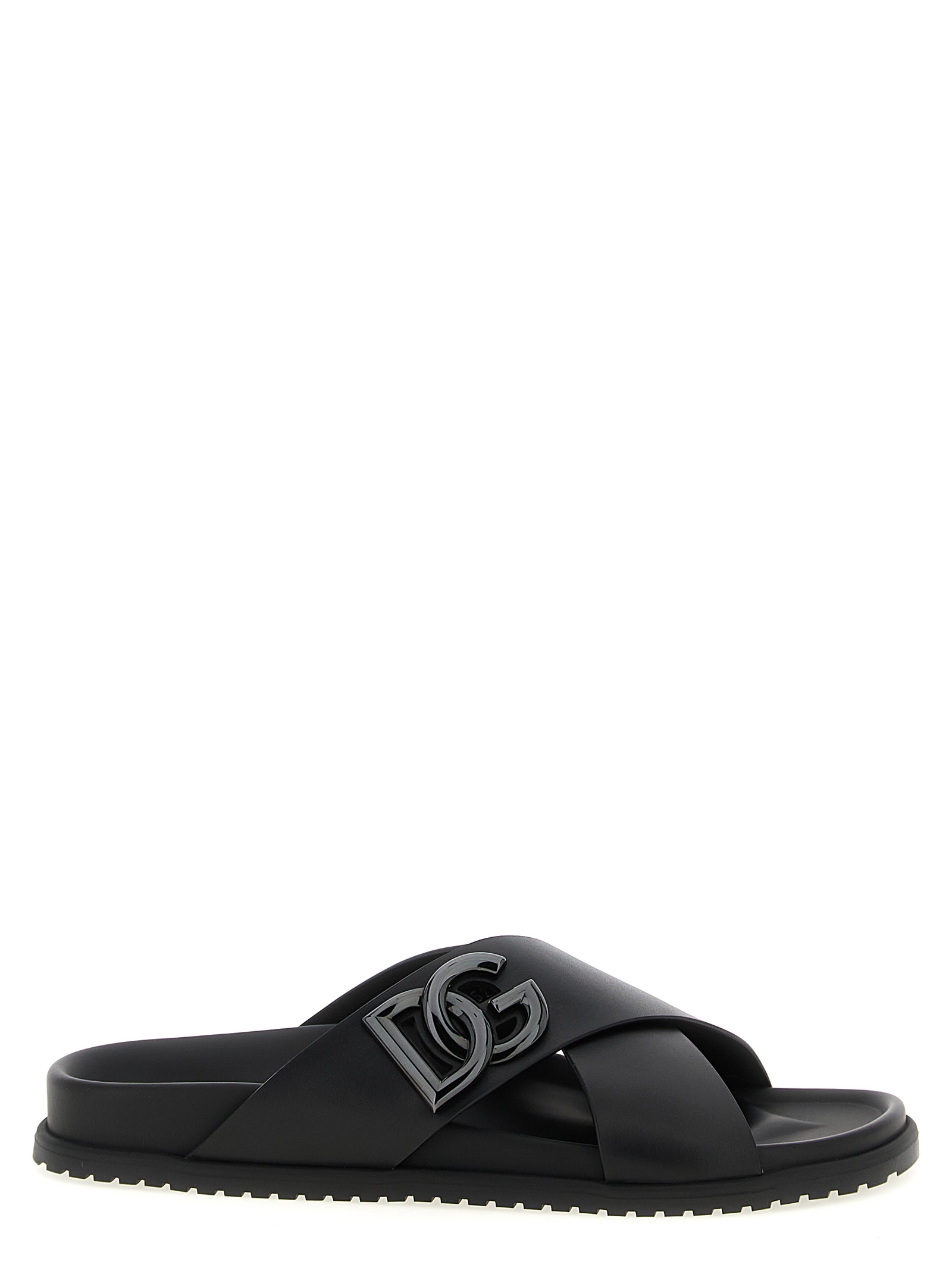 Leather slides