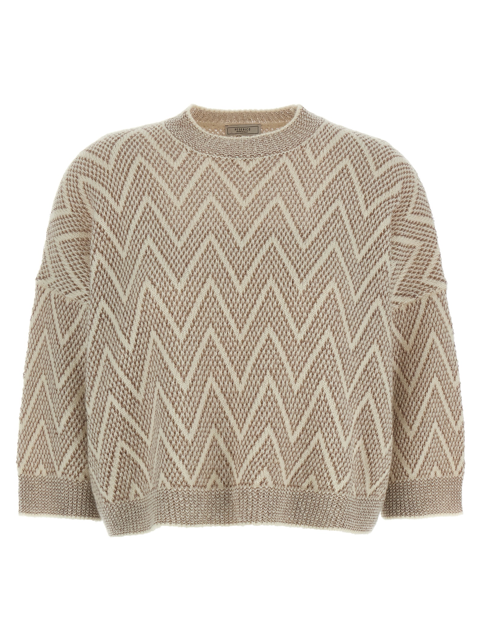 Zigzag crop sweater