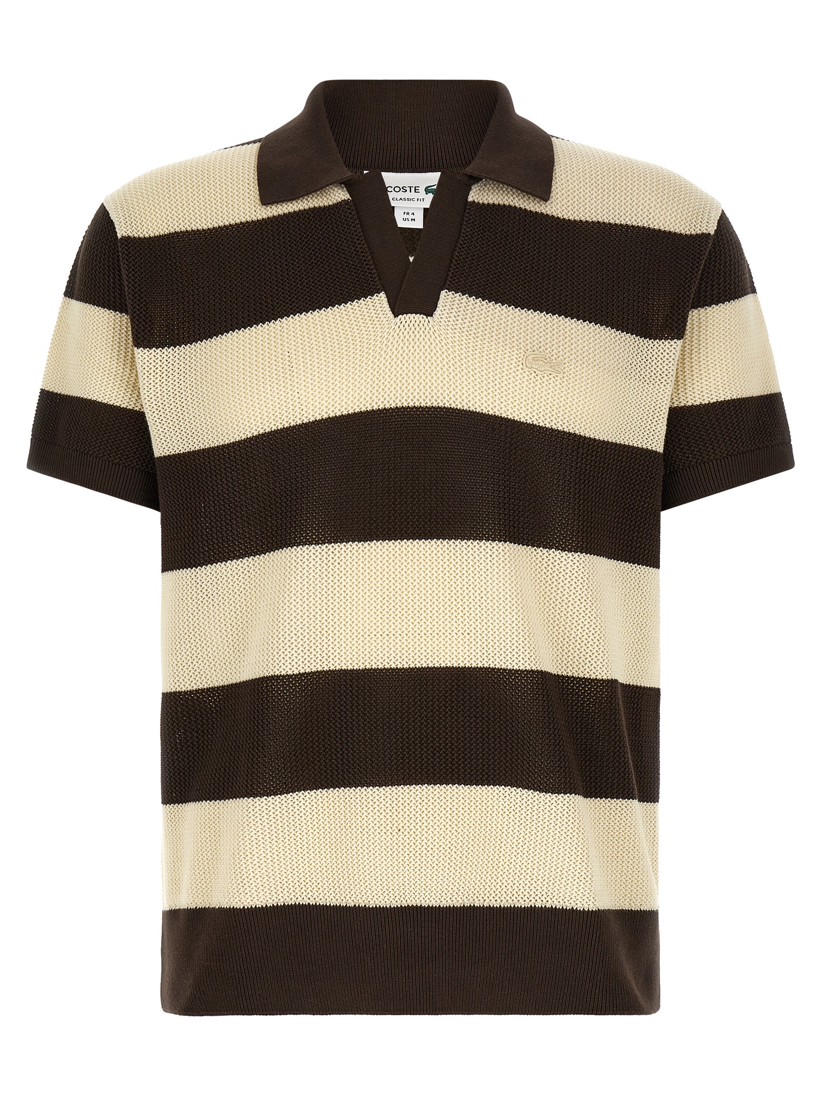 Chain stitch polo shirt