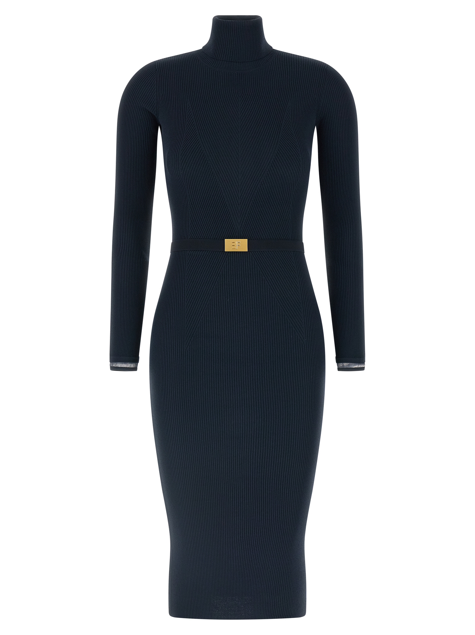 Logo belt dress