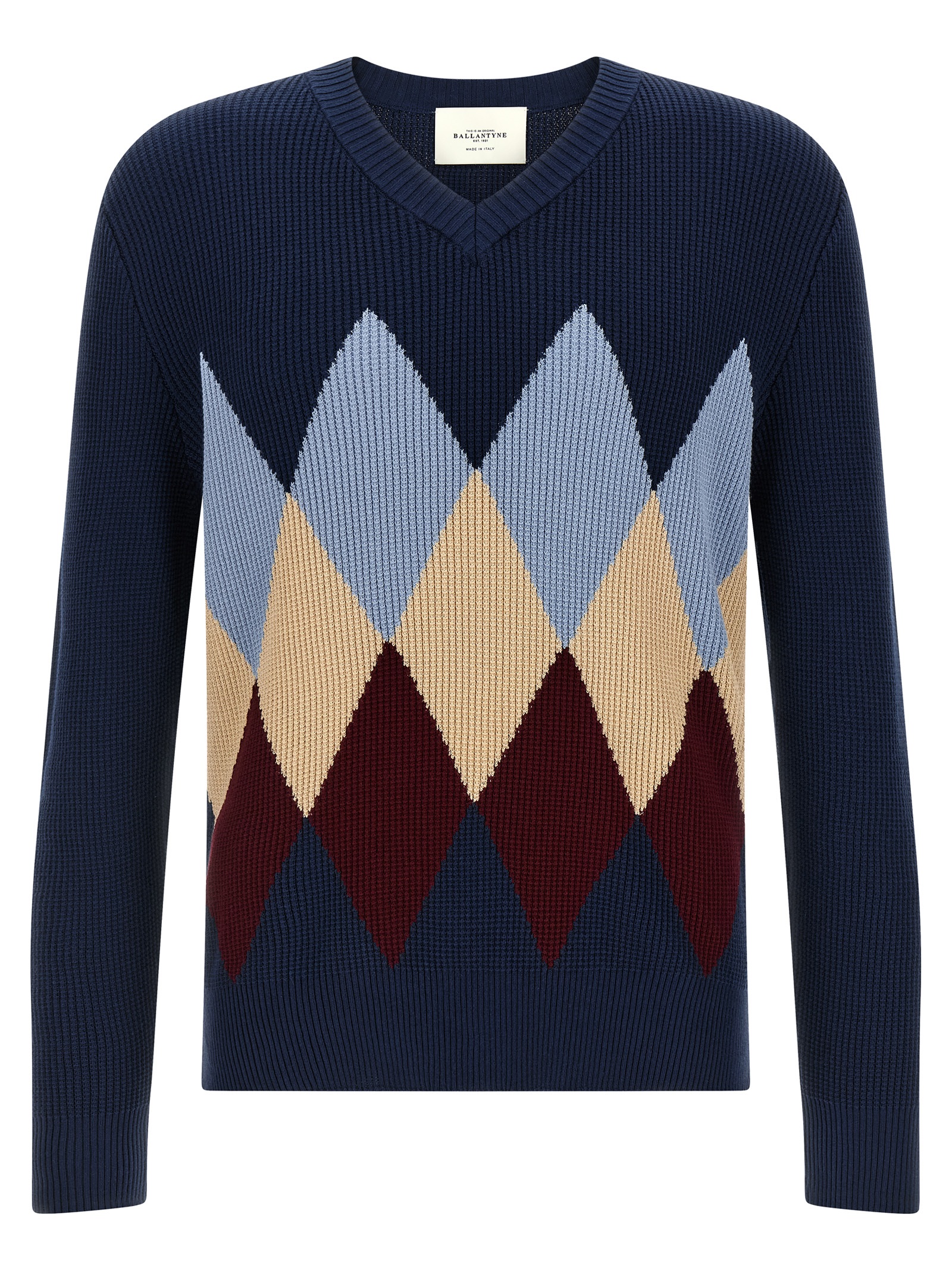 Argyle pattern sweater