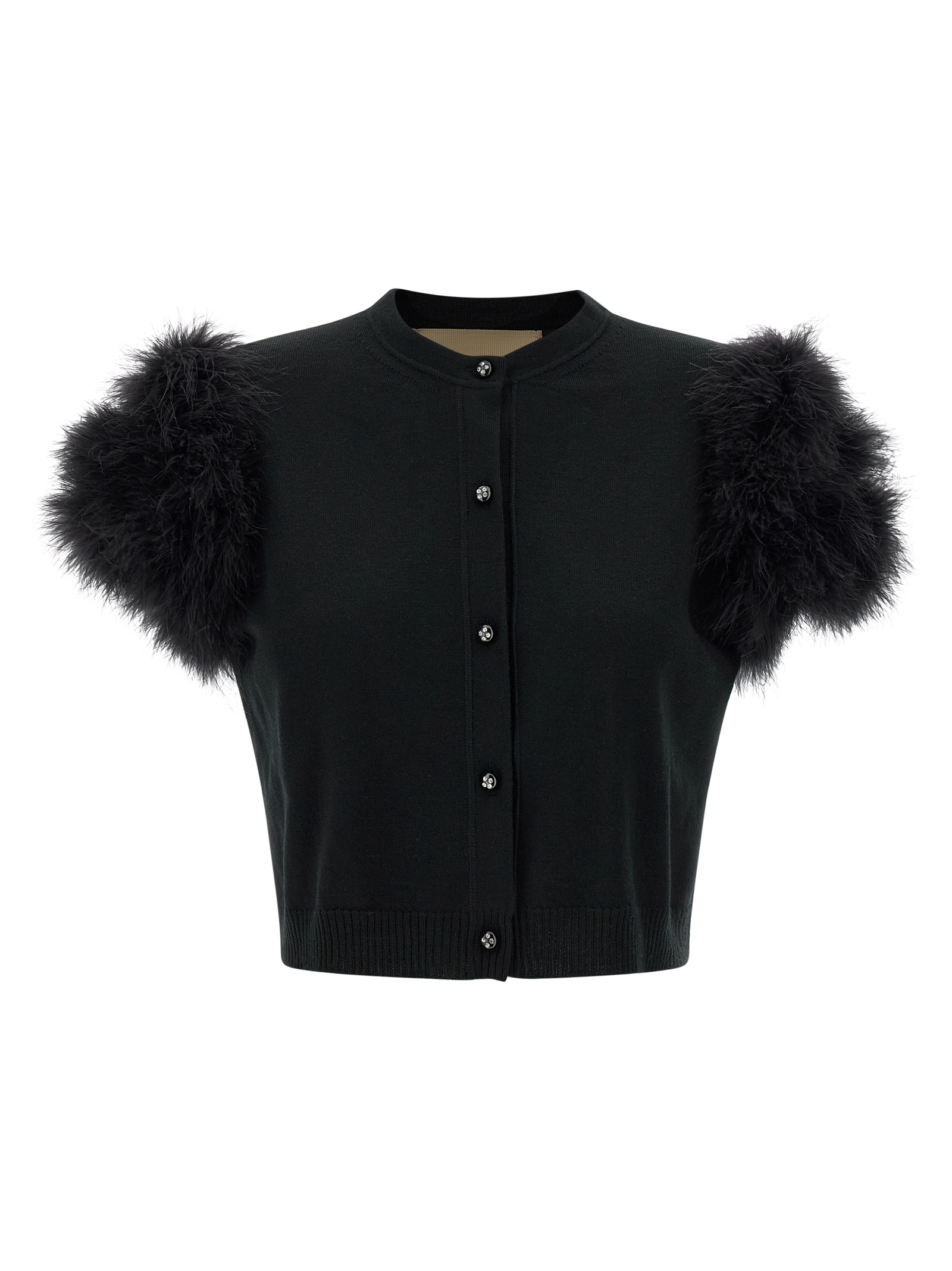 Valentino Garavani feathered knit cardigan