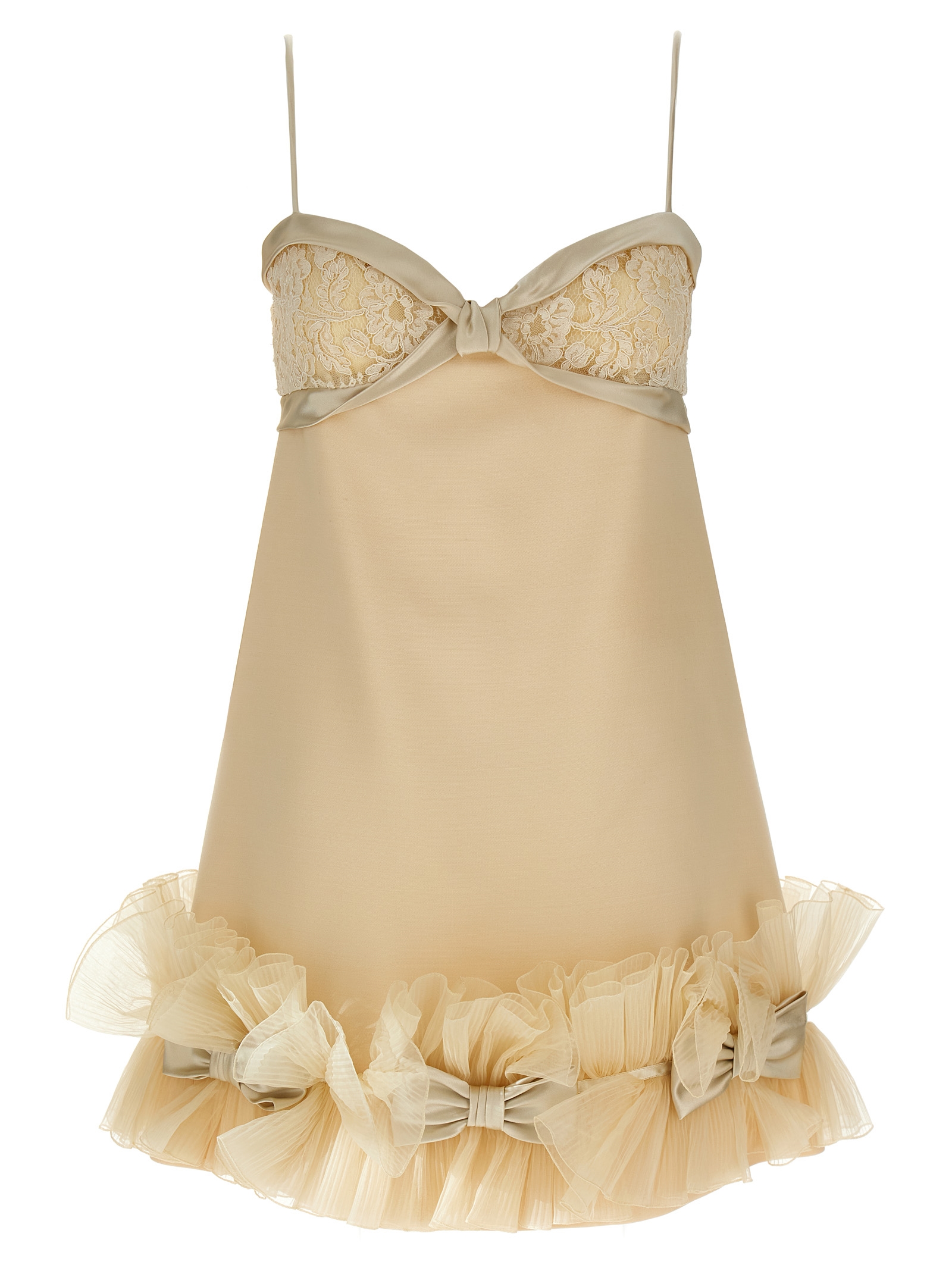 Valentino Garavani pleated ruffles dress