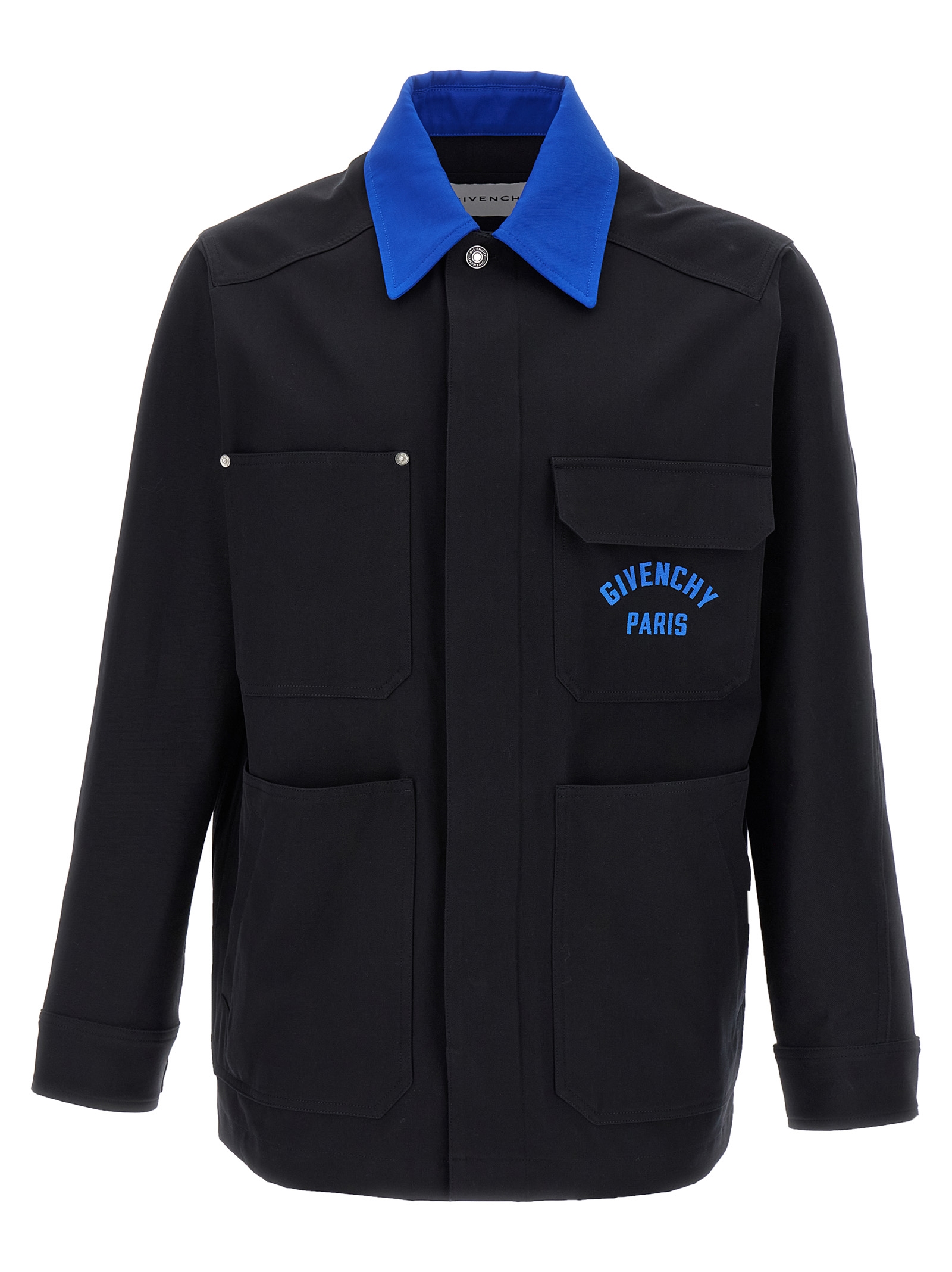 Logo embroidery overshirt