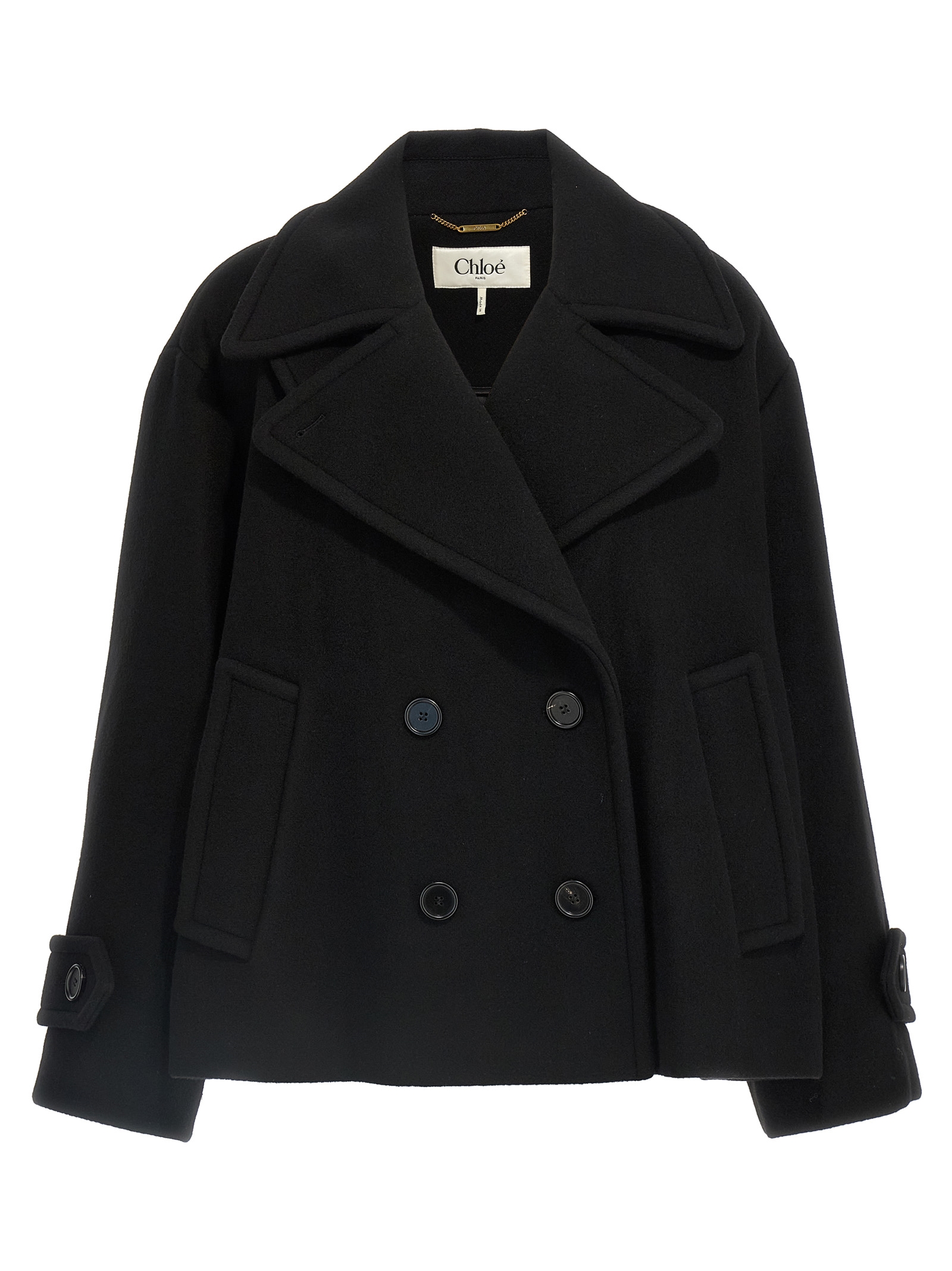 Double breasted wool coat