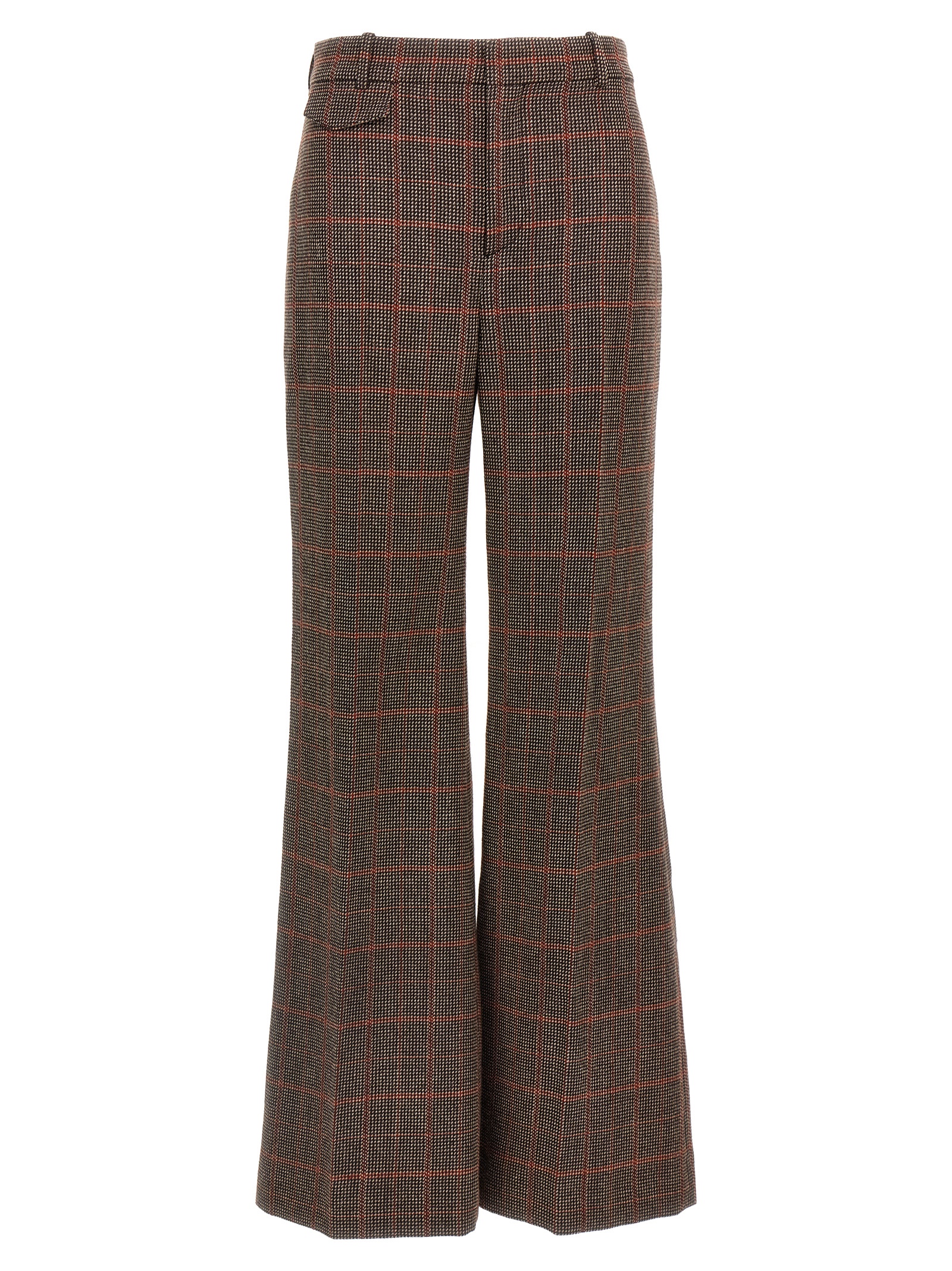 Check wool pants