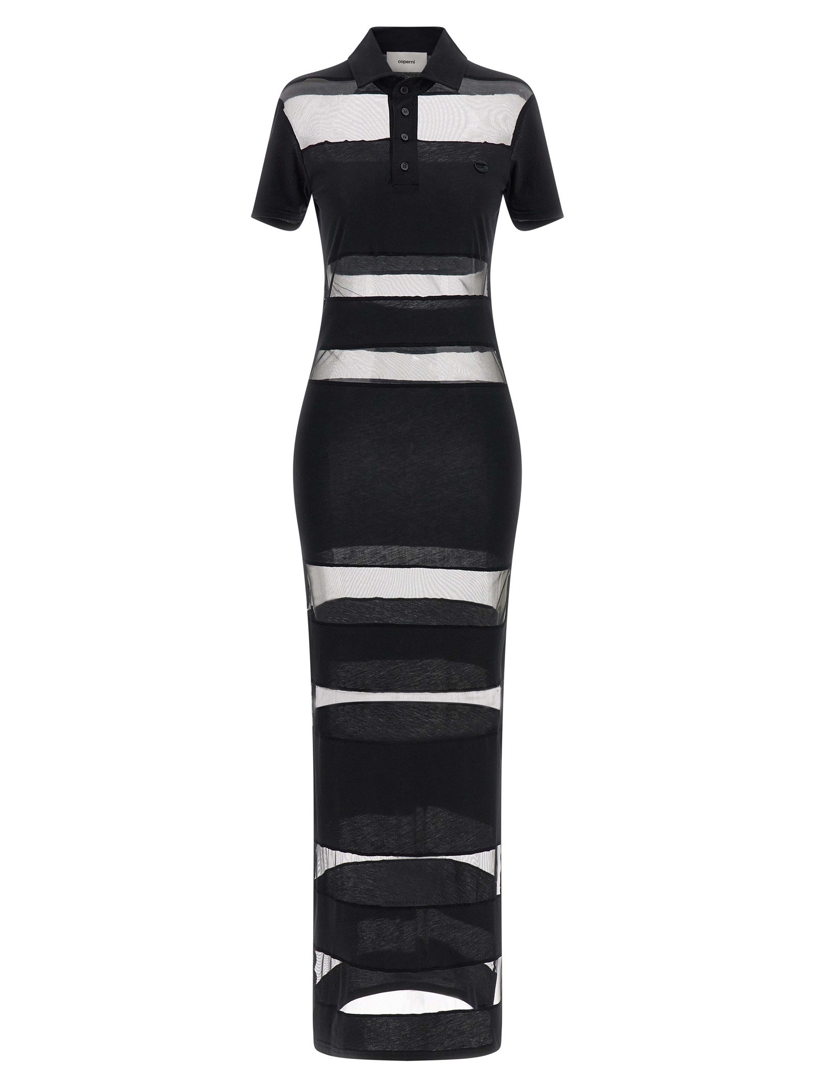 'Striped Sheer Polo' dress