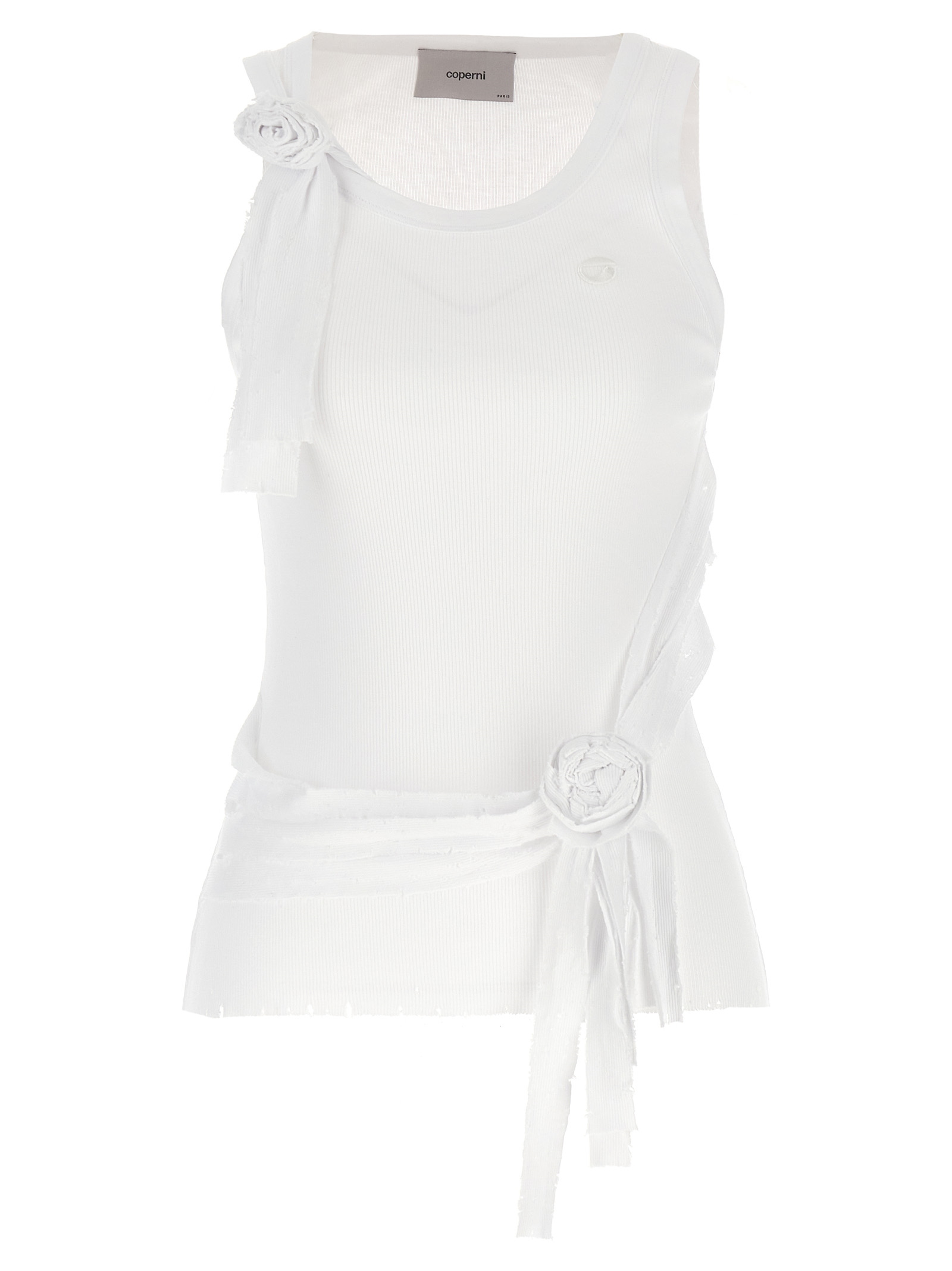 'Distressed Rose Rib' tank top