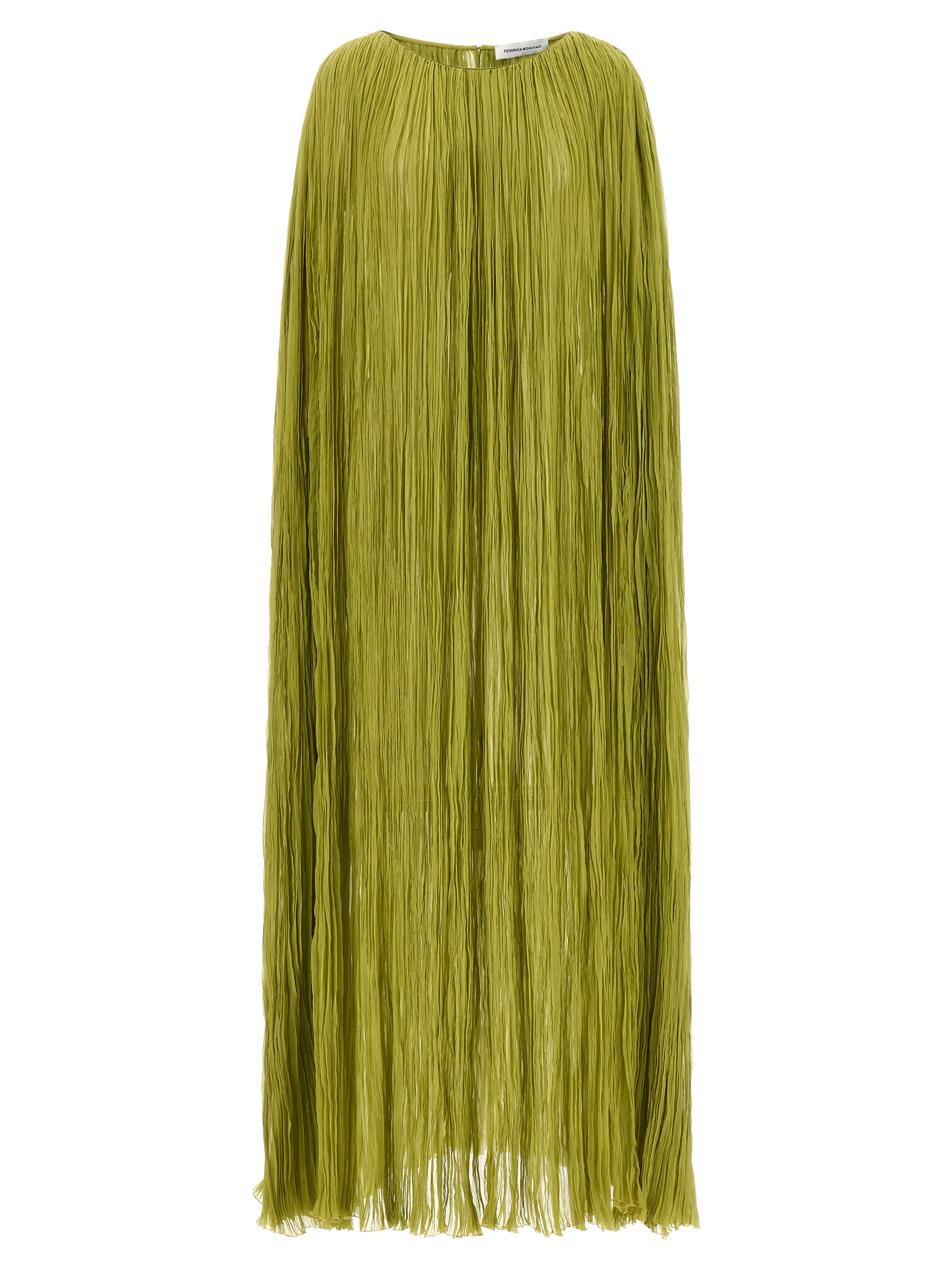 'The Pleated Dress Cape' dress