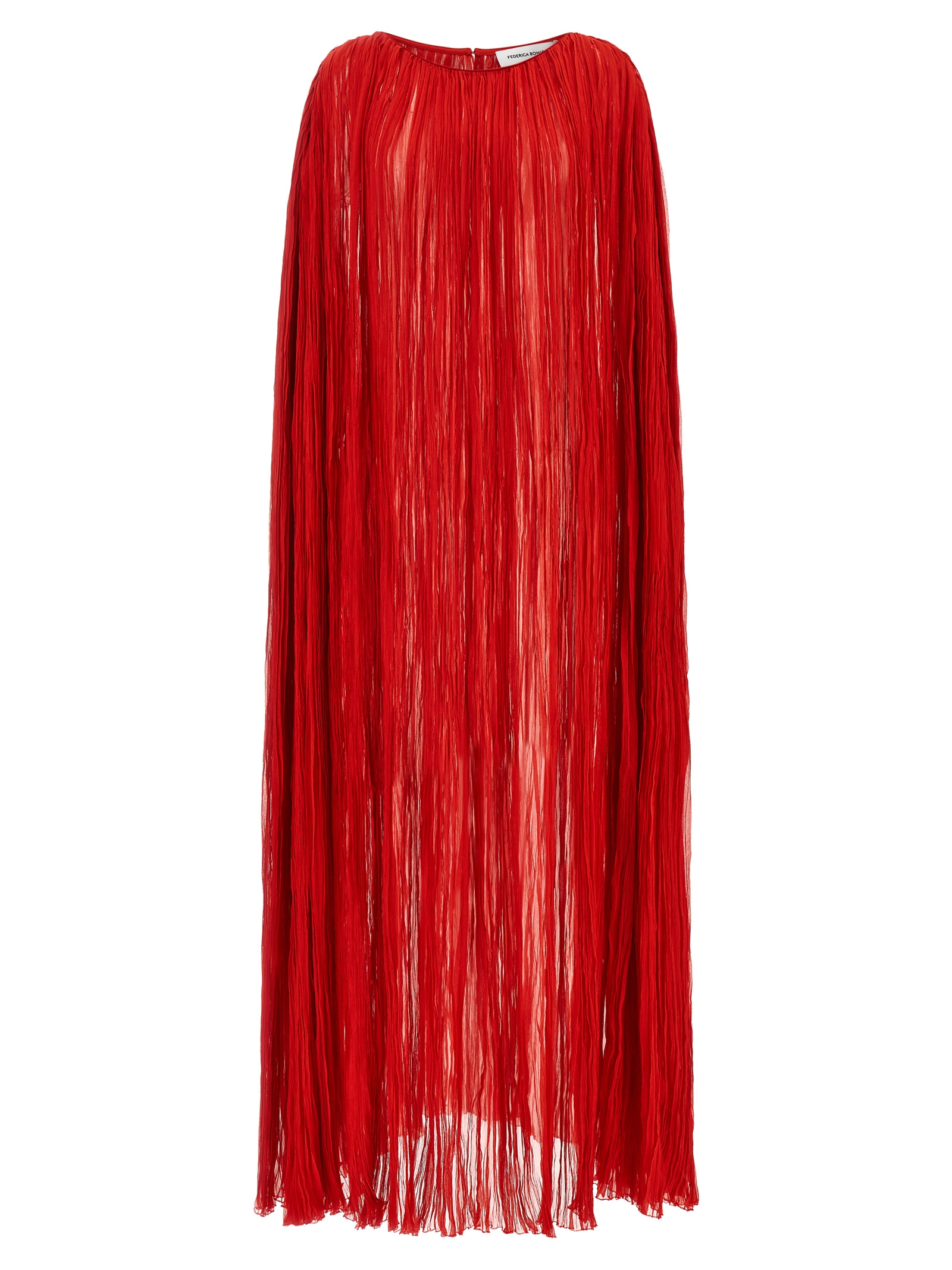 'The Pleated Dress Cape' dress