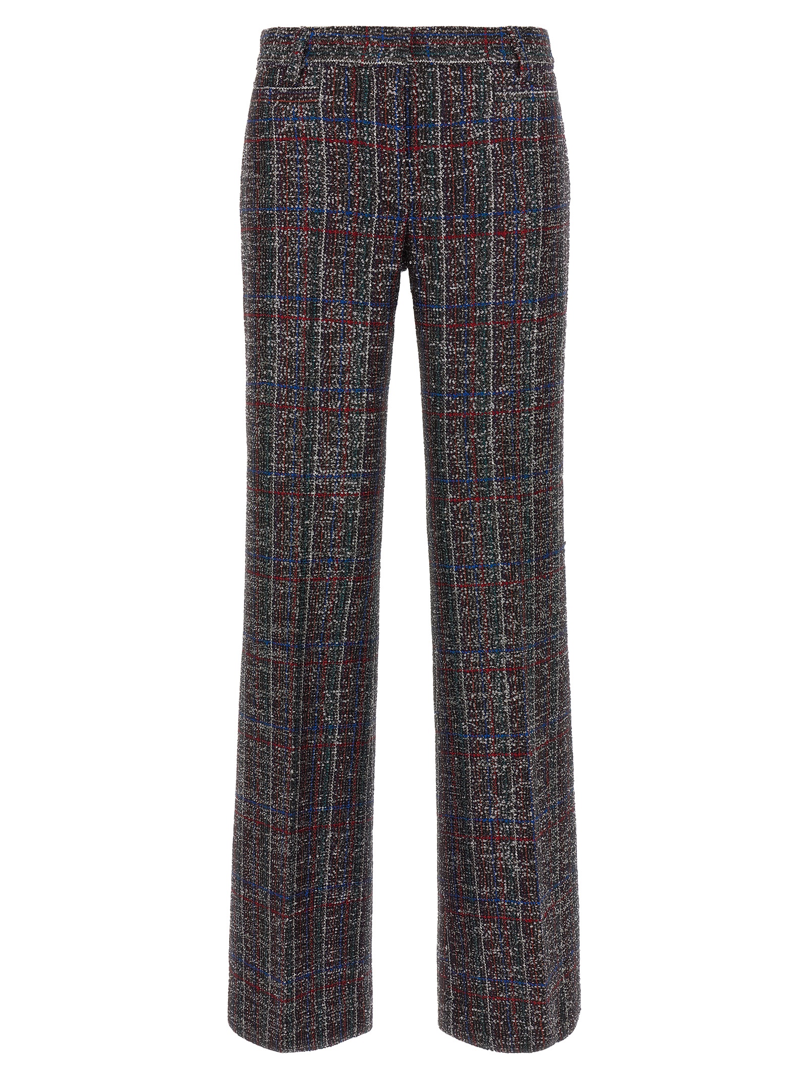 Sequin tartan pants