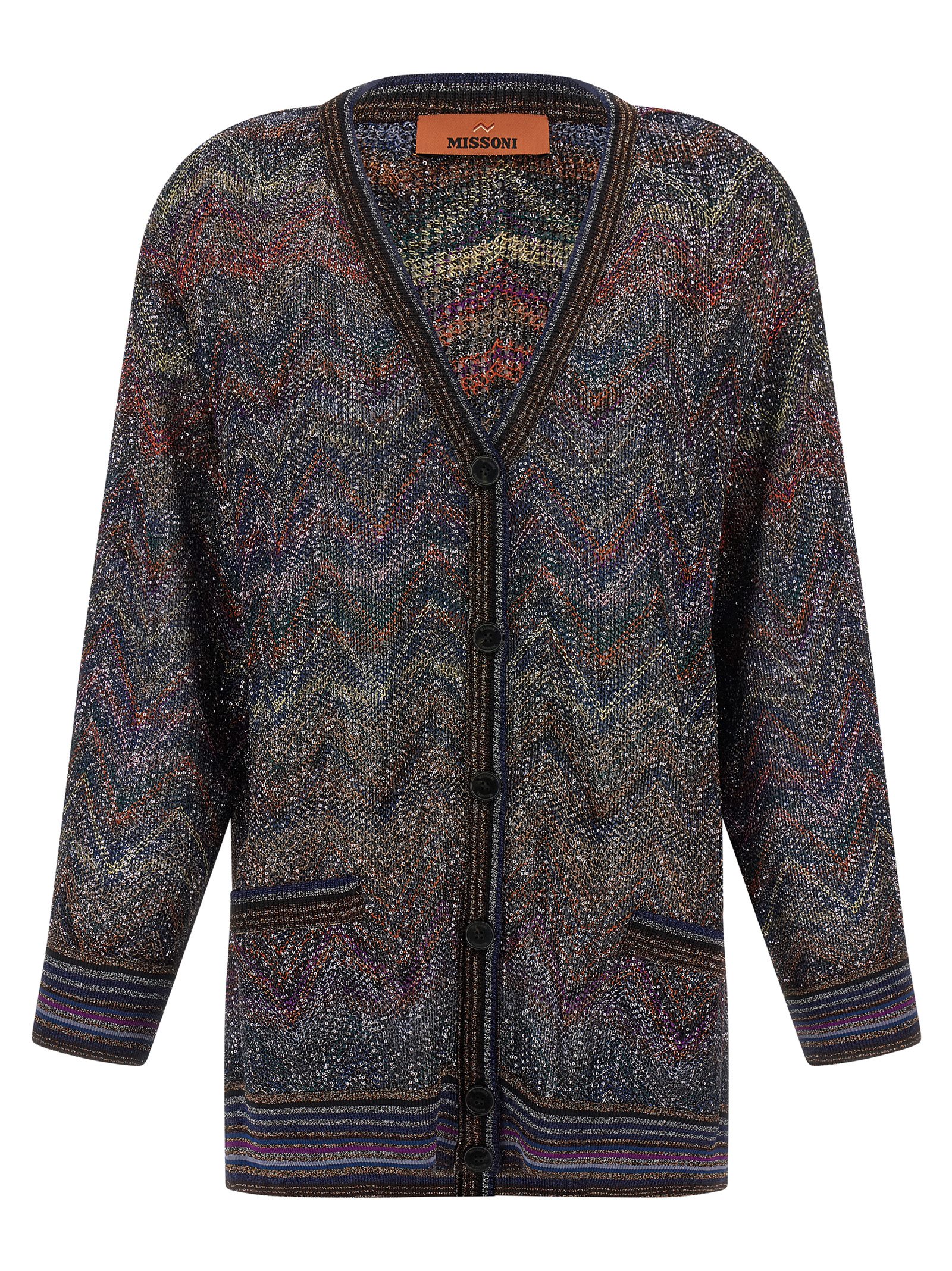 Zigzag pattern cardigan