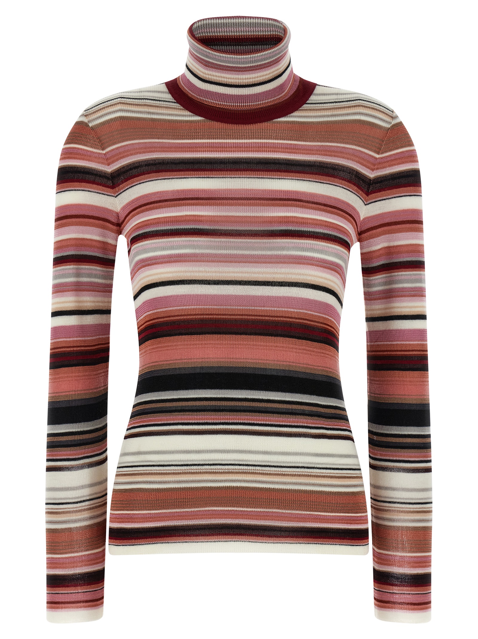 Striped turtleneck sweater