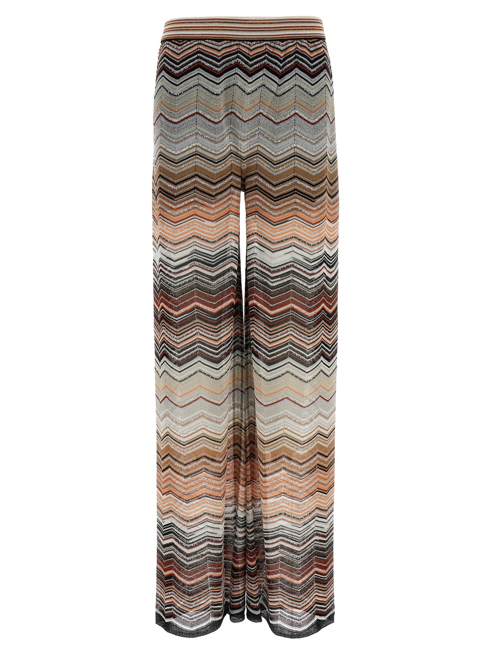 Chevron lamé pants