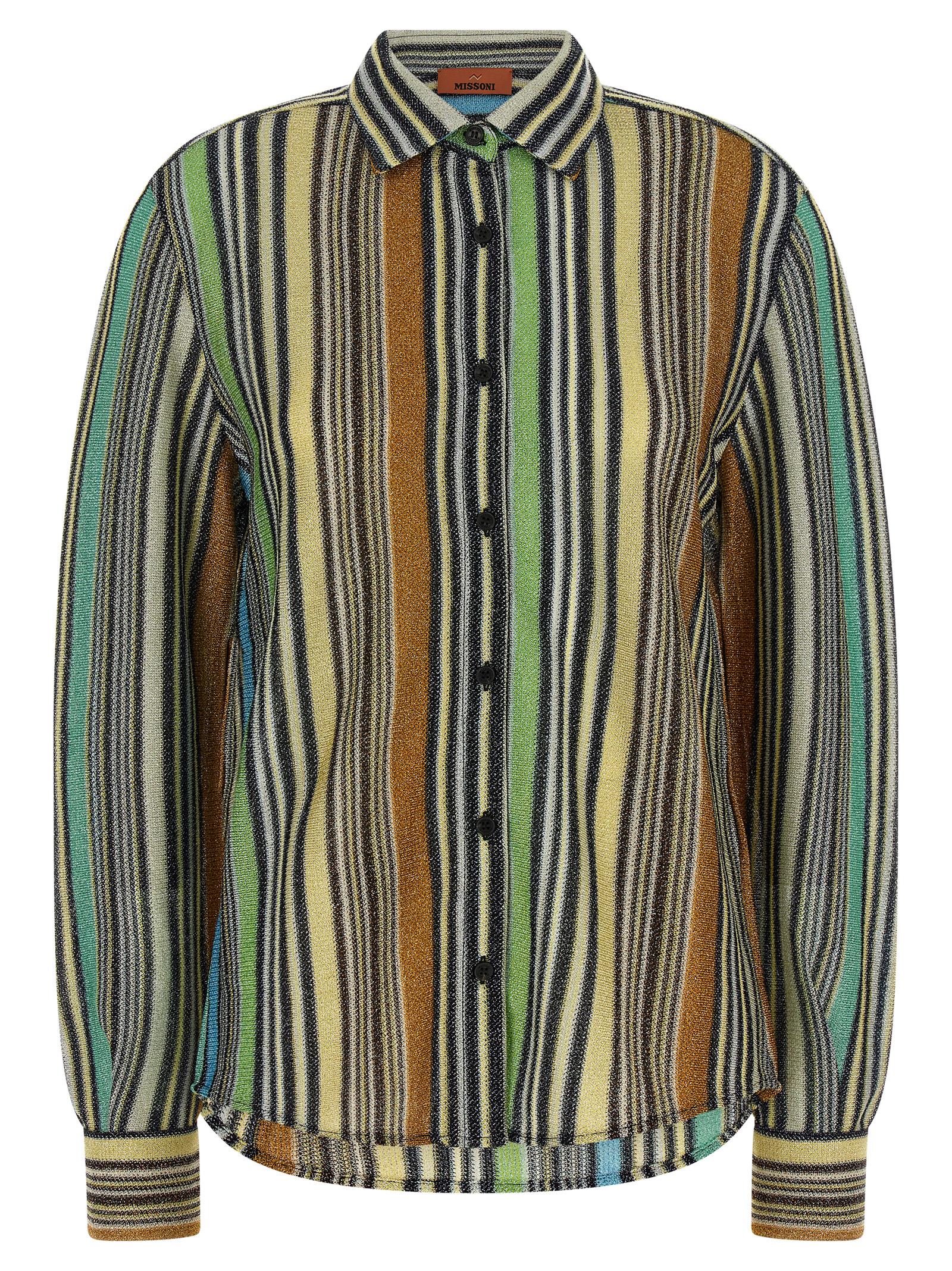 Lamé viscose shirt