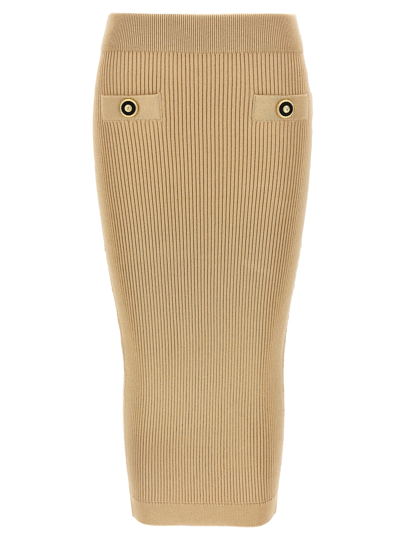 Ribbed midi skirt