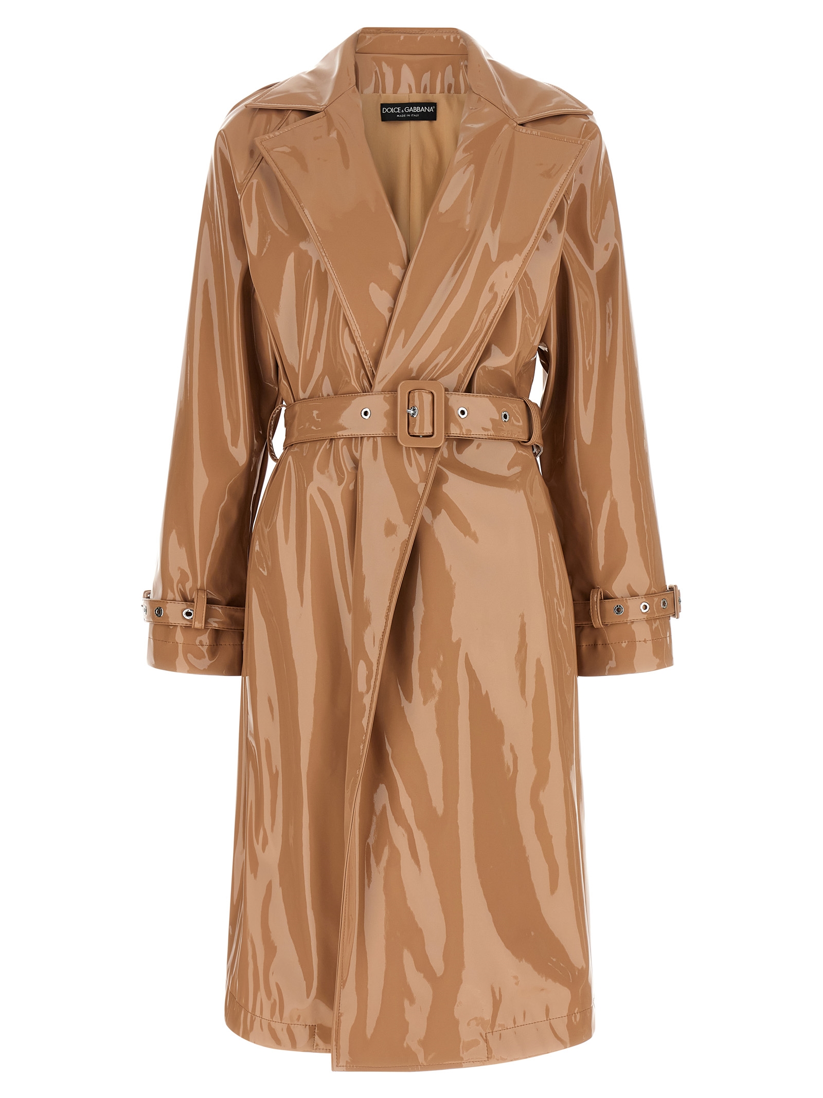 Vinyl trench coat