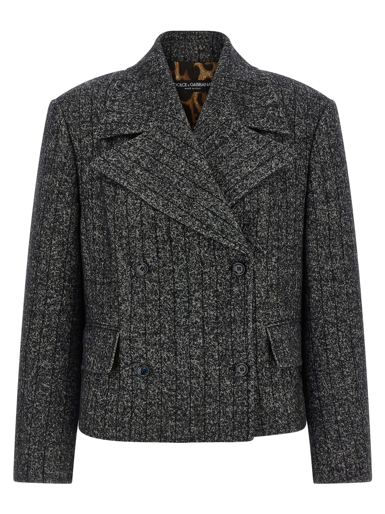 Striped wool blazer
